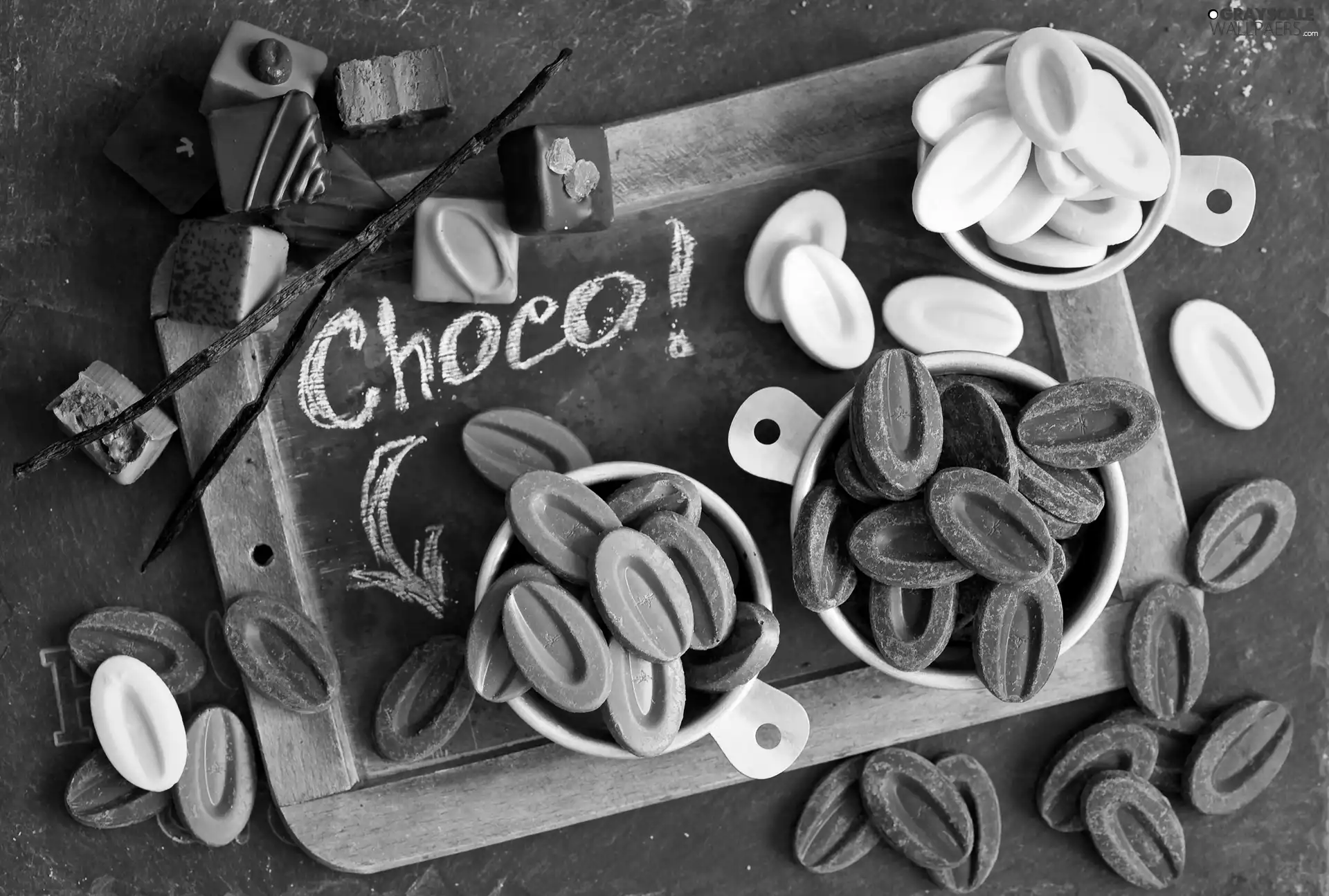 Chocolates, small, table, pralines