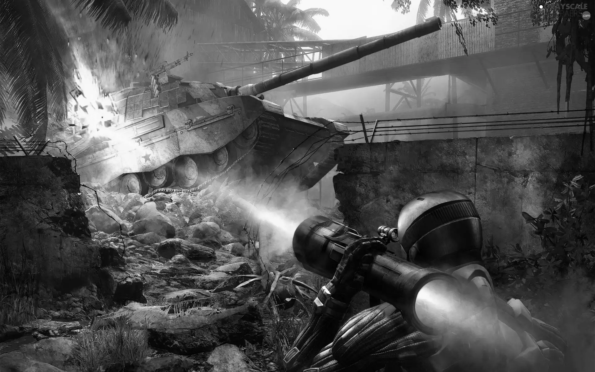 Big Fire, Crysis, tank