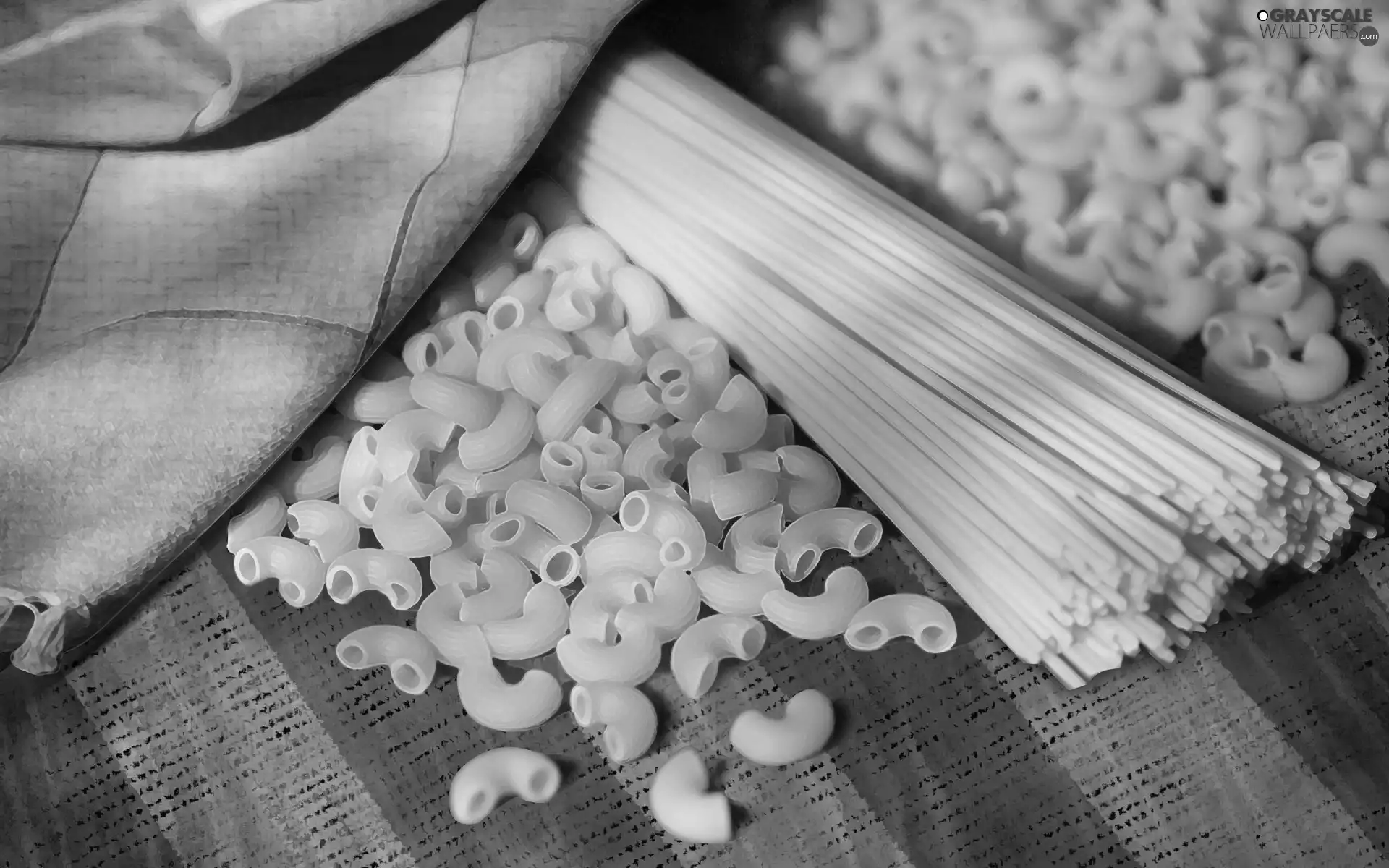 macaroni, Elbows, tea-towel, Spagetti