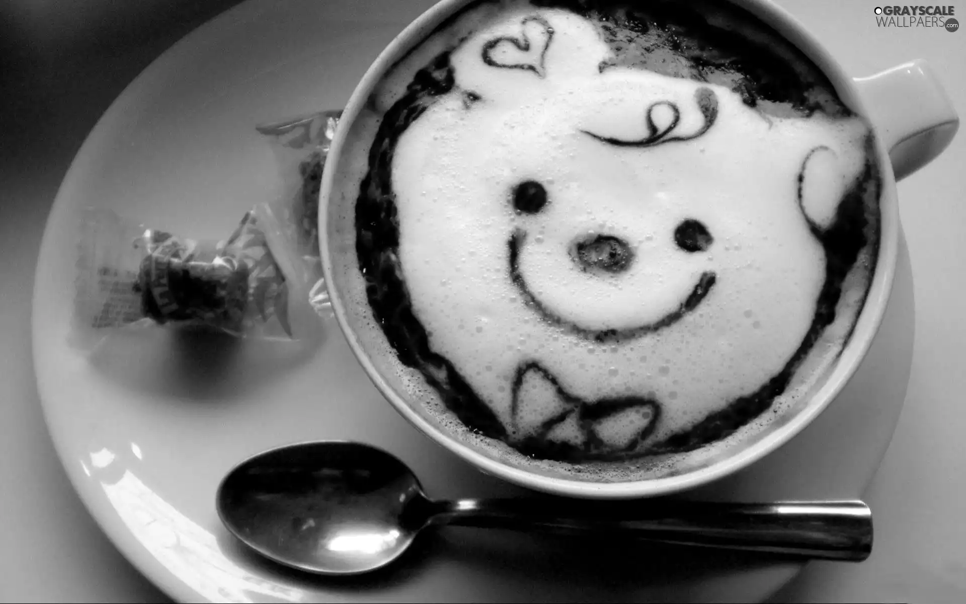 coffee, plate, teaspoon, mousse