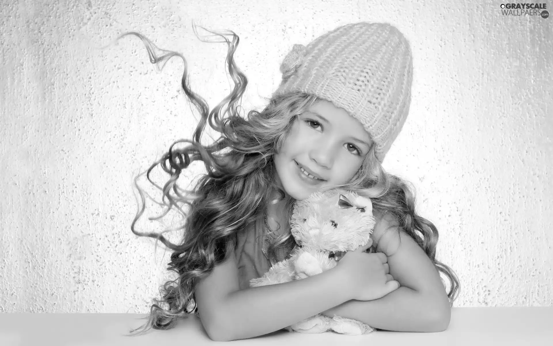 teddybear, girl, Bonnet