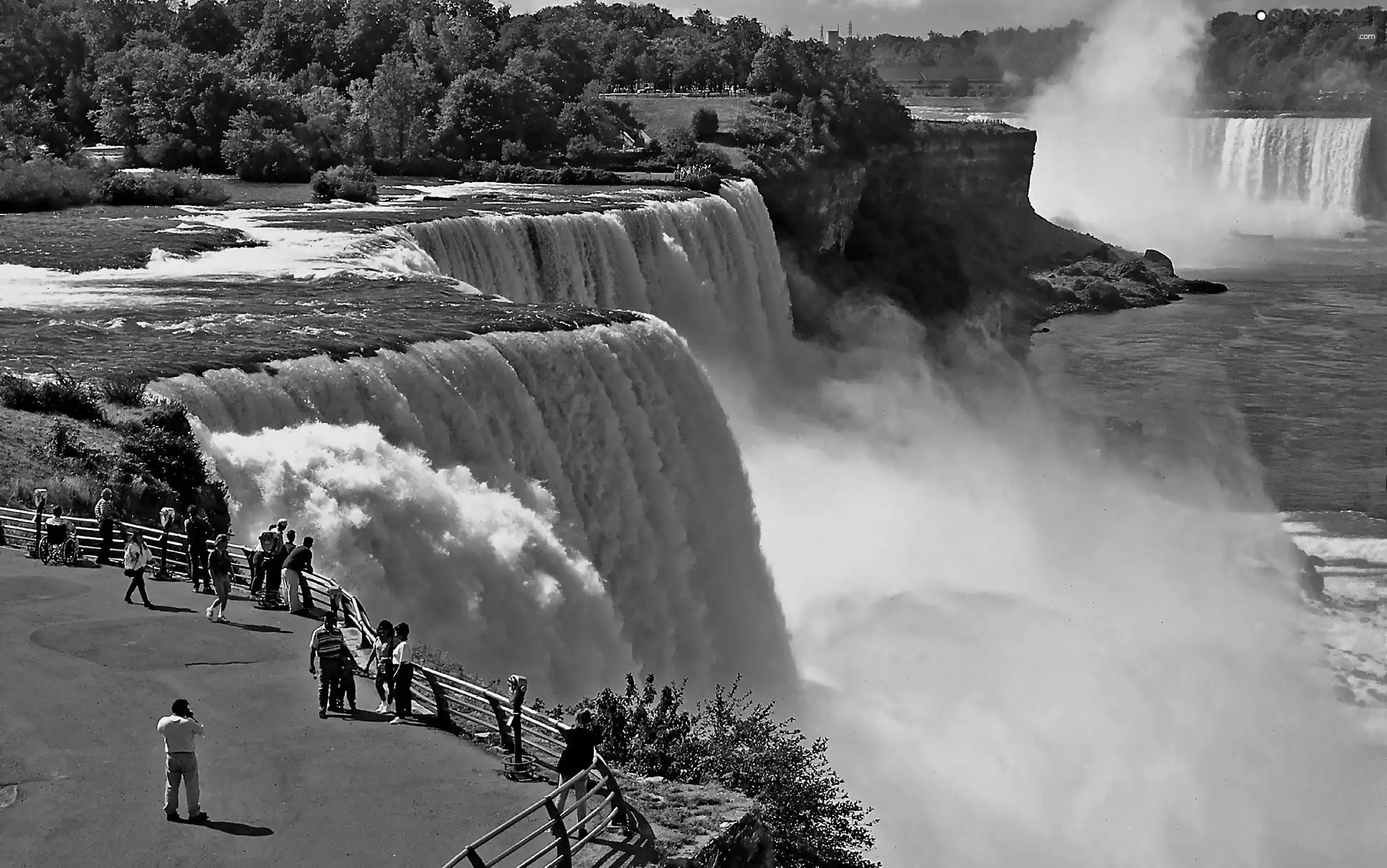 terrace, landscape, Niagara Falls, Falls, Canada