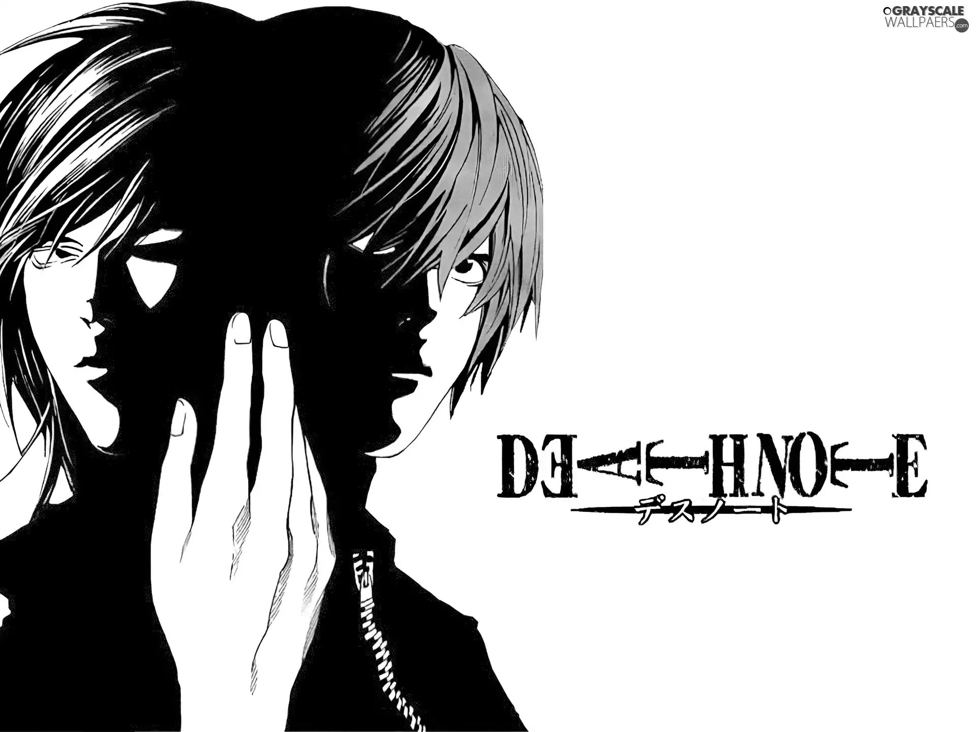 reflection, form, hand, text, Death Note