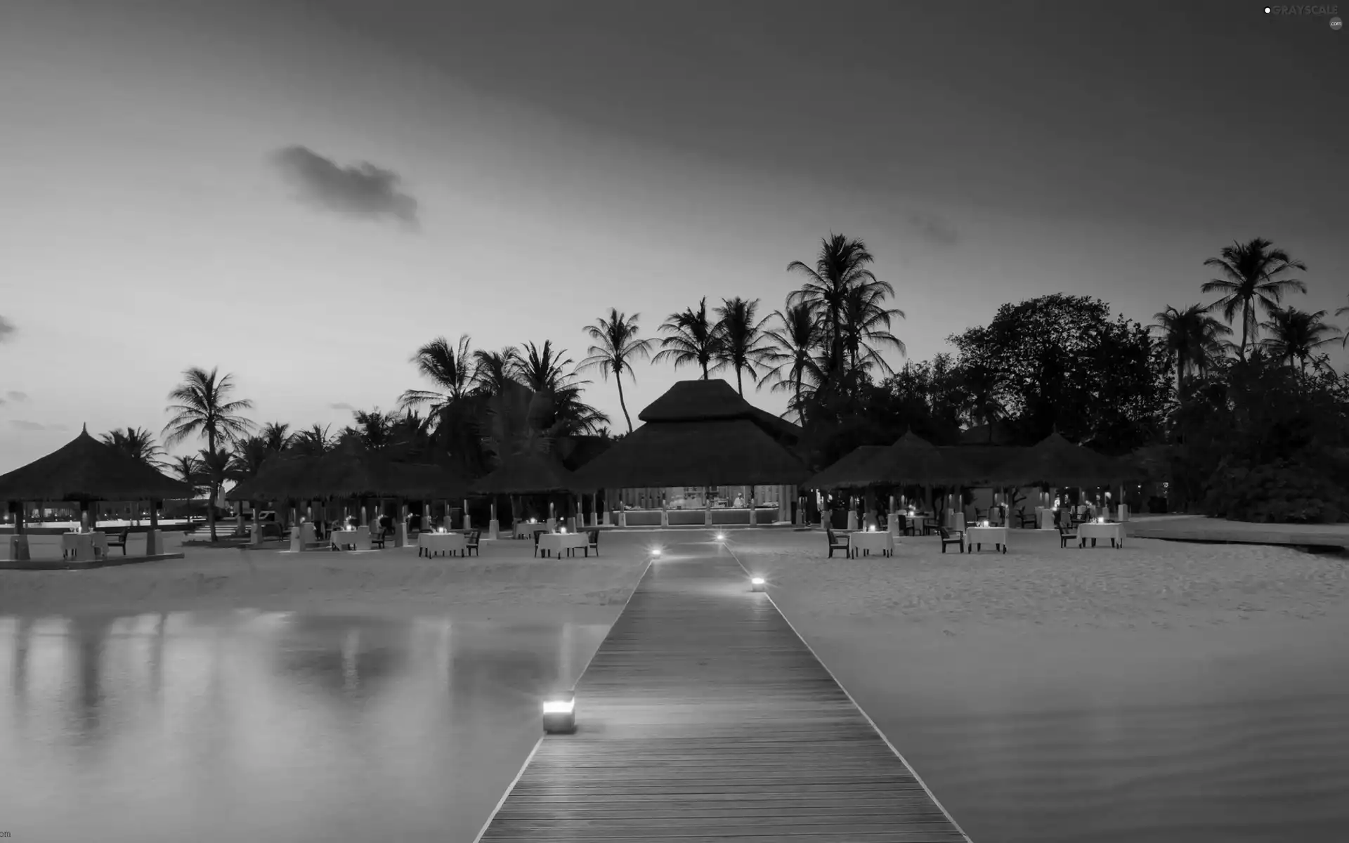 sea, Bora, on the beach, pier, Restaurant, Bora