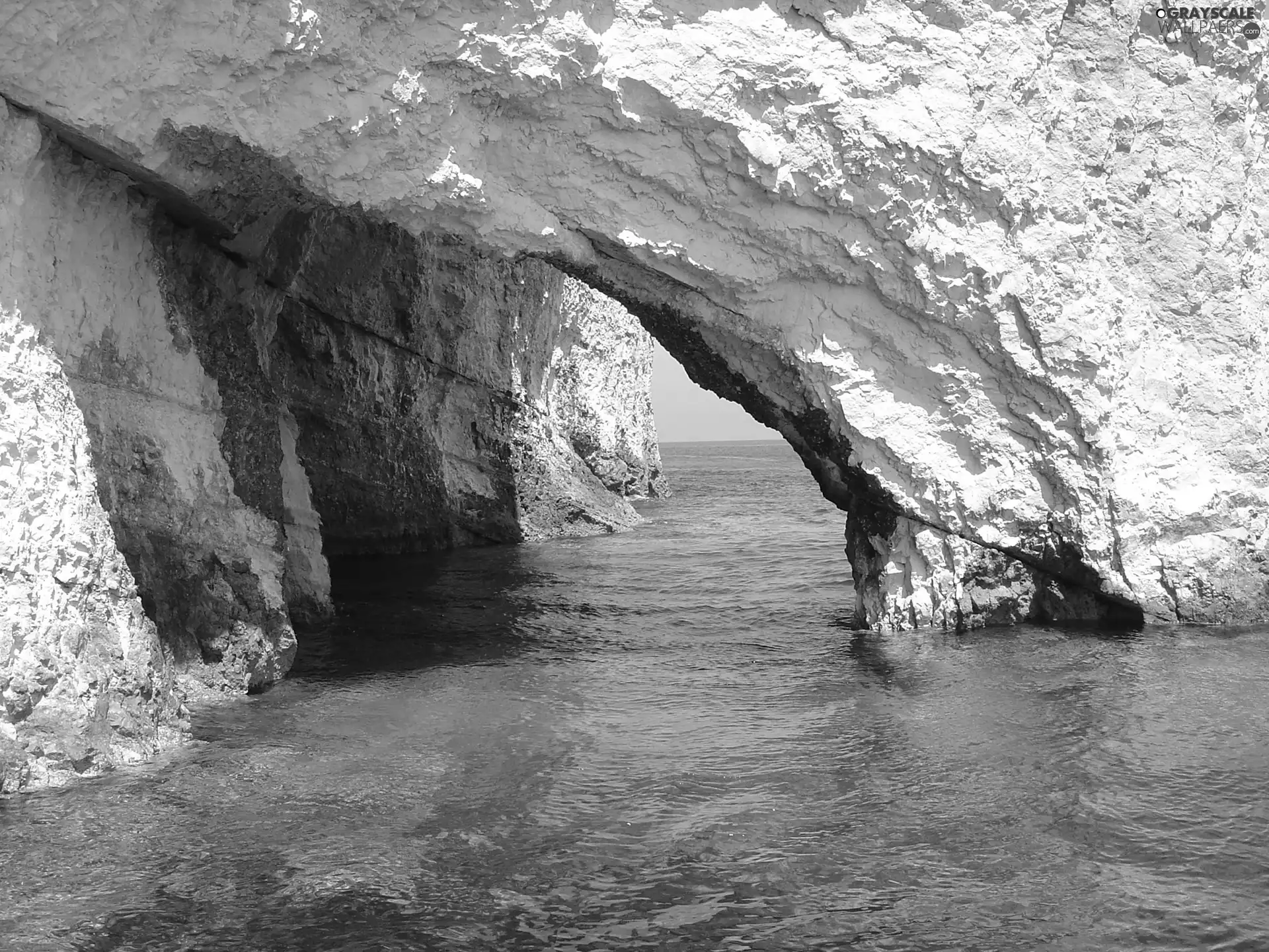 Rocks, sea, The hollow