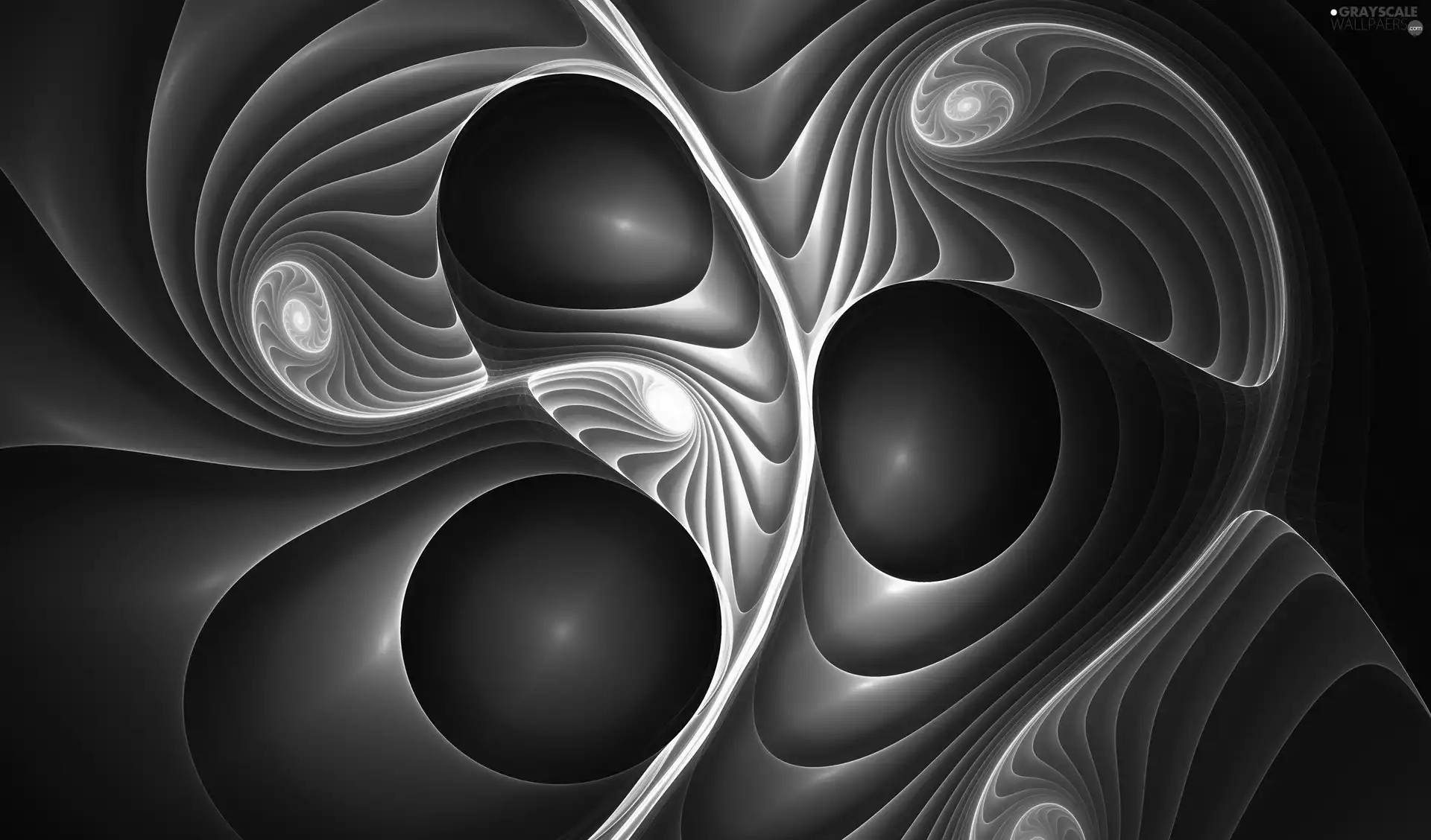 navy blue, The luminous, spirals, green ones