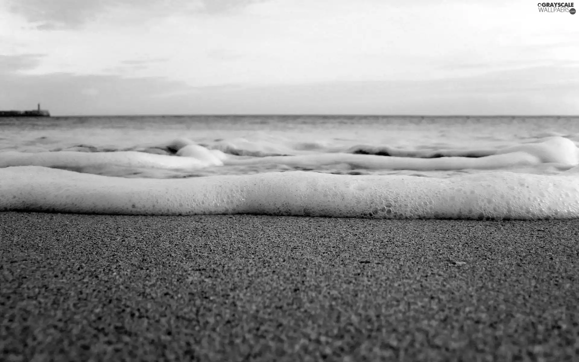 Beaches, foamed, Tides, sea