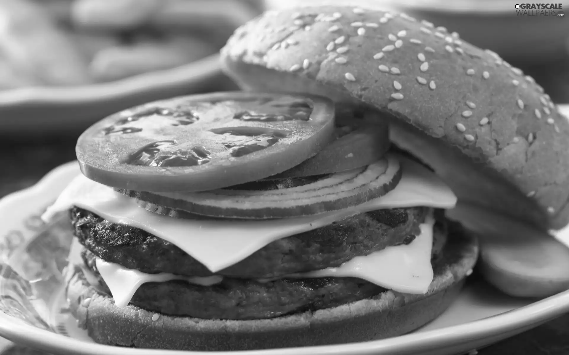 tomatoes, hamburger, roll