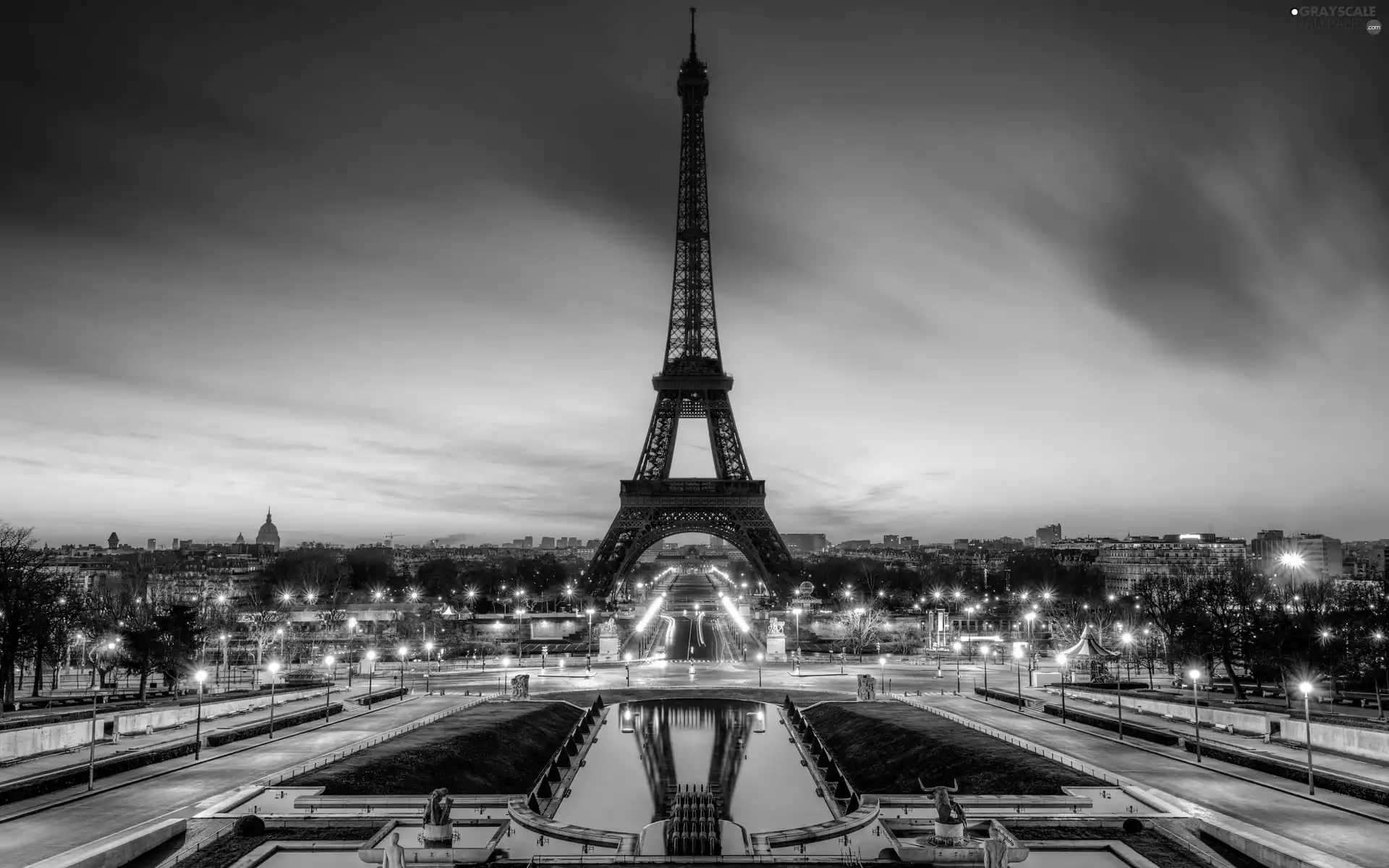 tower, Eiffla, panorama, town, Paris