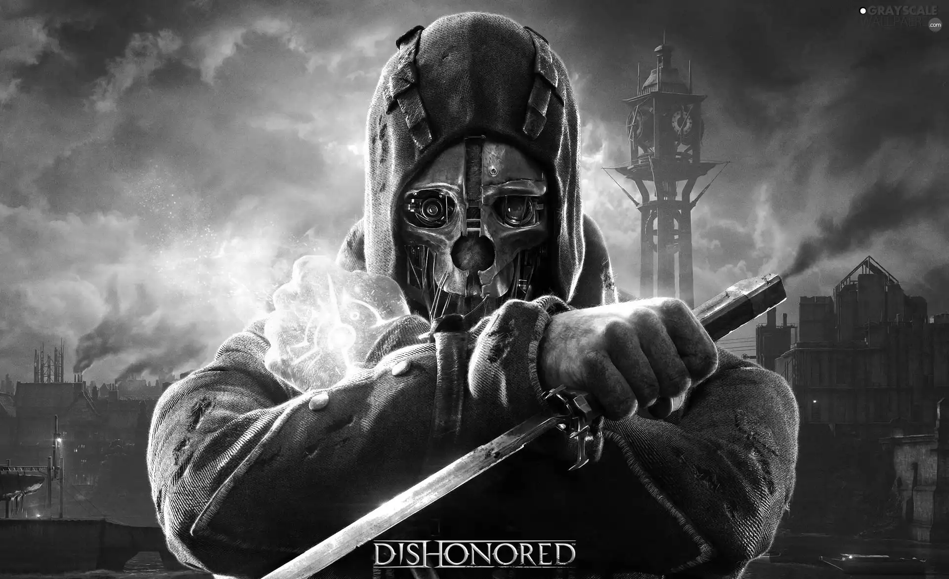dishonored, dagger, Town, a man