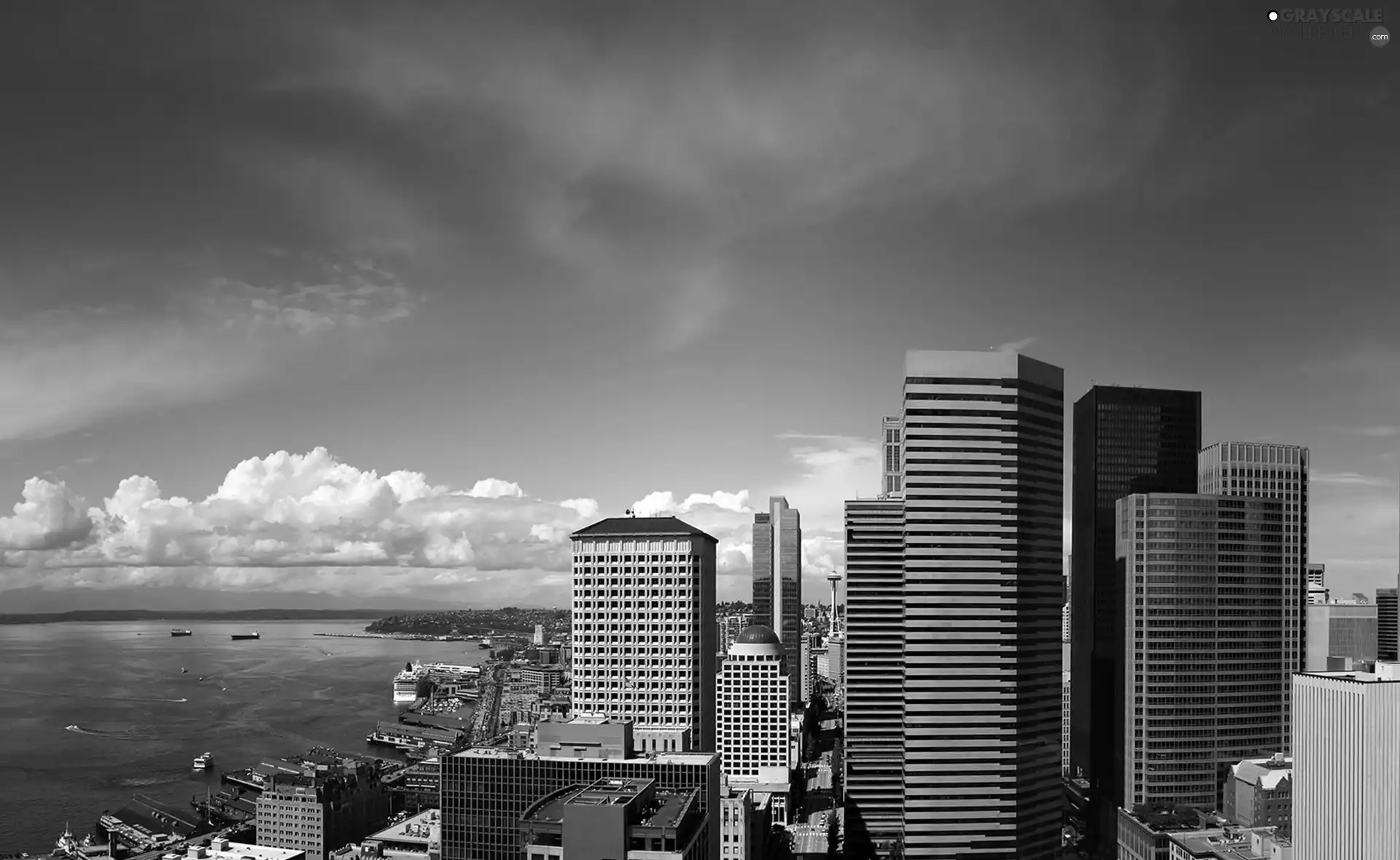 Town, Sky, clouds