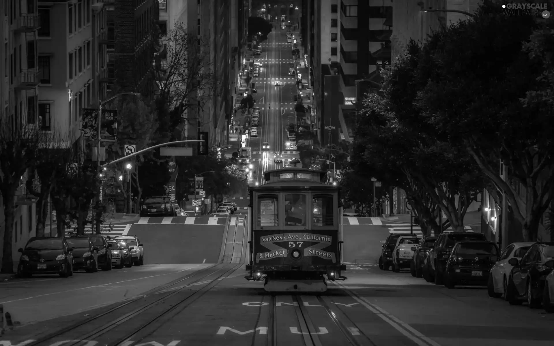 California, The United States, Street, San Francisco, tram