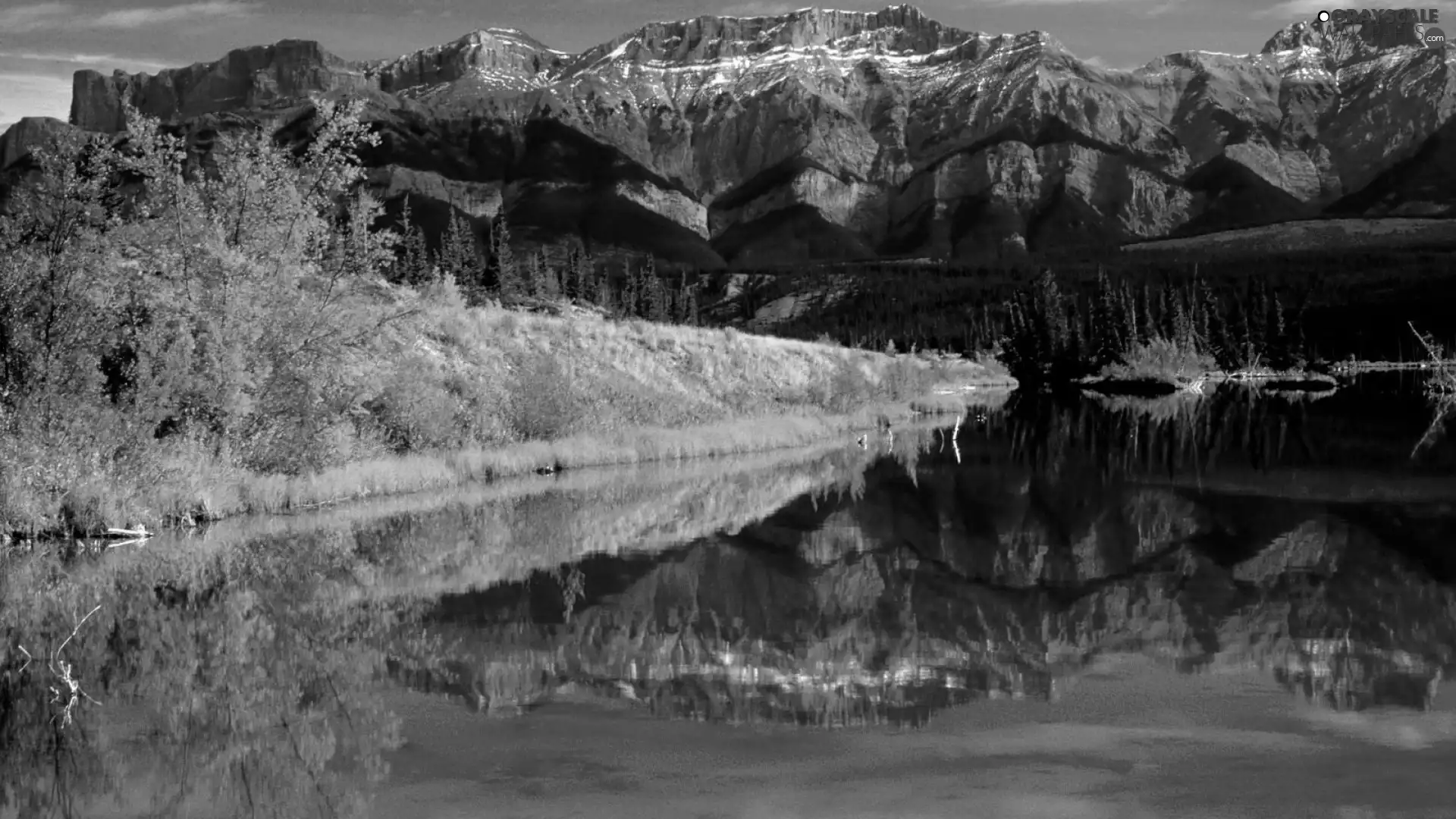 reflection, rocks, trees, viewes, color, lake