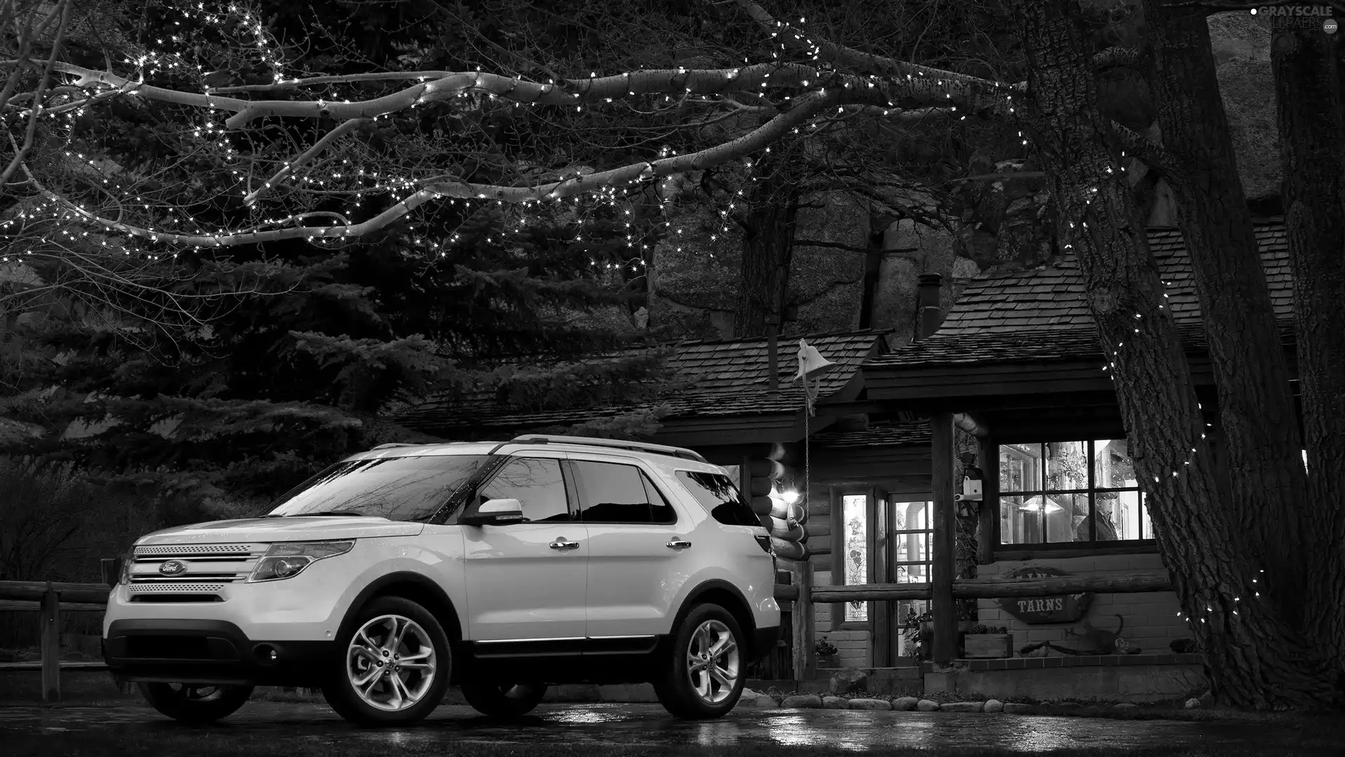 trees, viewes, Explorer, house, Ford
