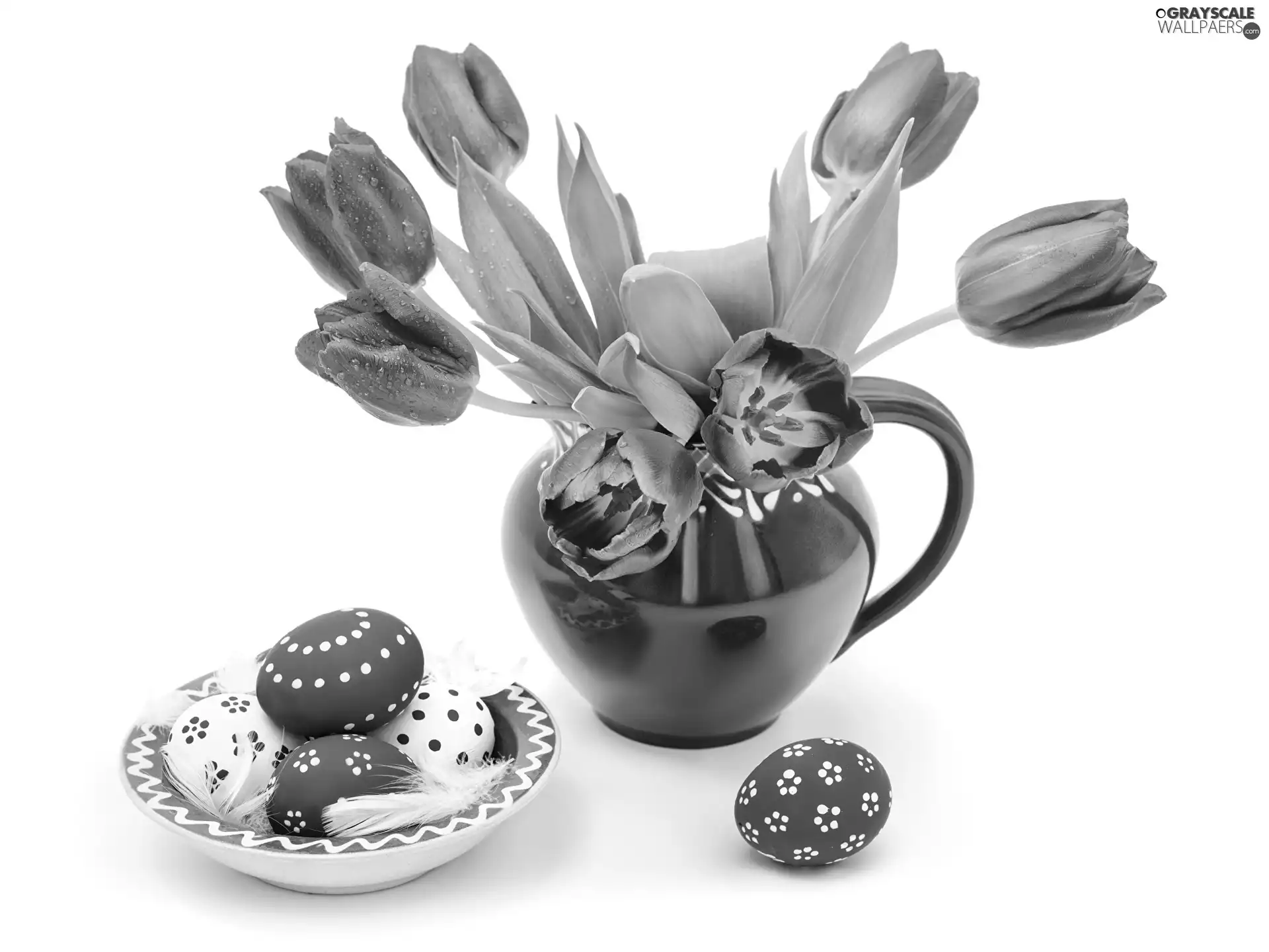 Tulips, Easter, eggs