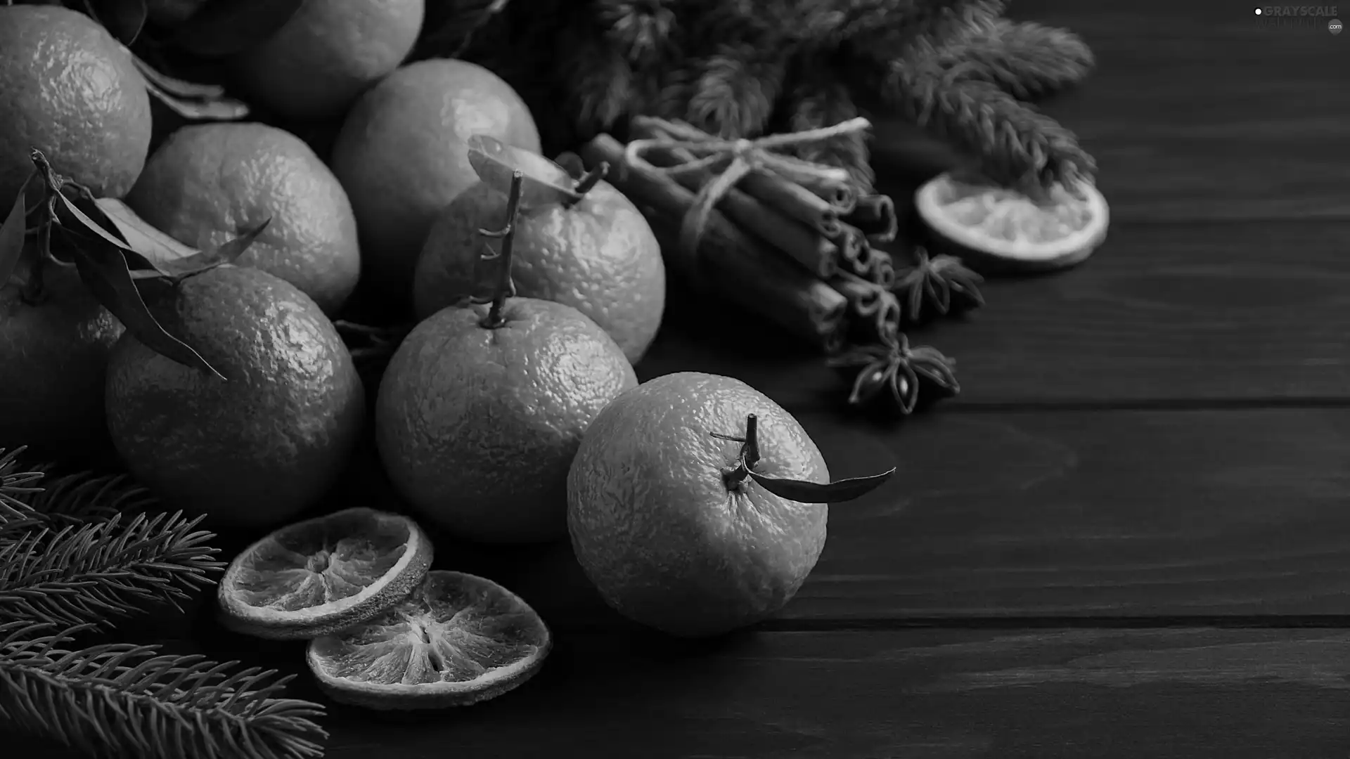 mandarin, anise, cinnamon, Twigs