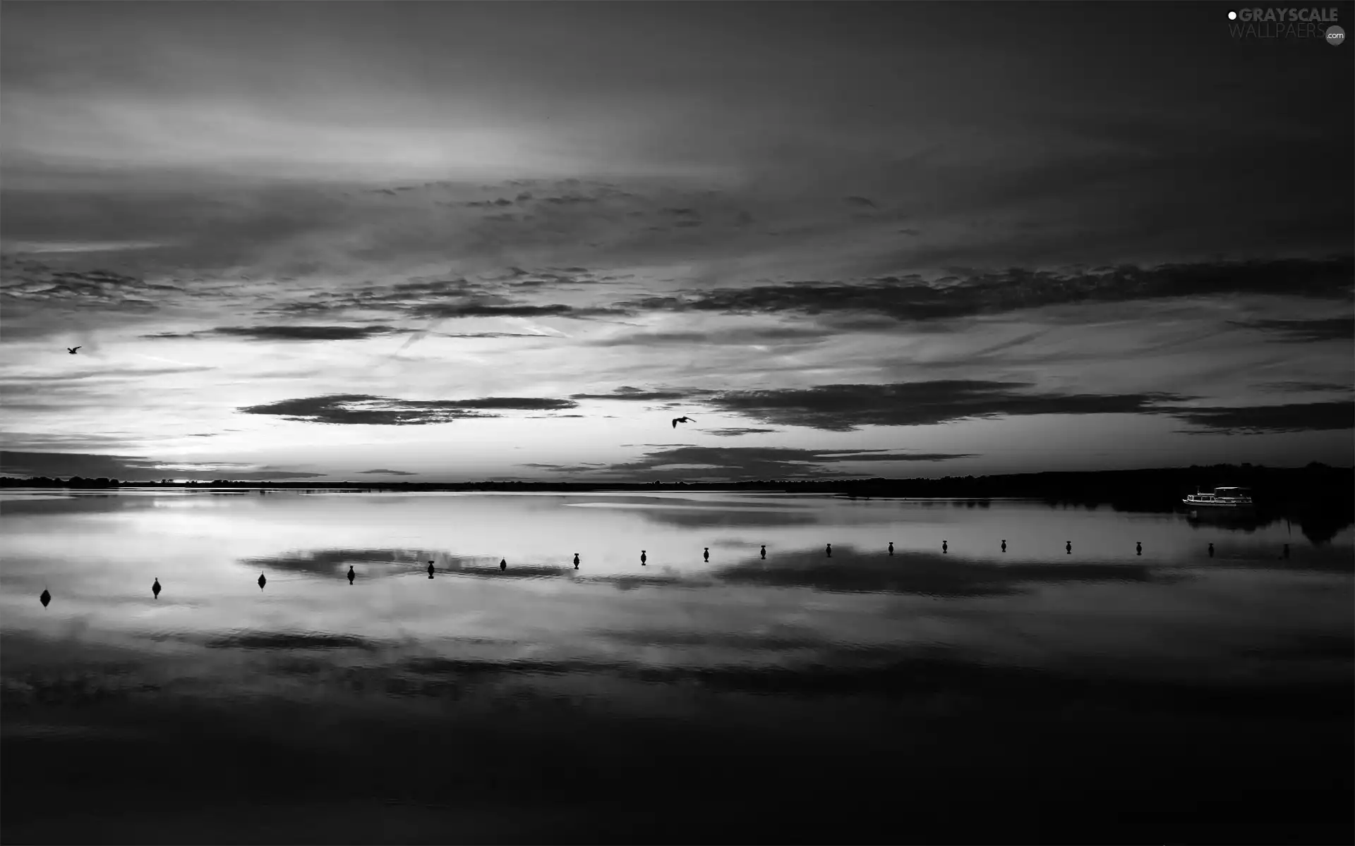 twilight, Beaches, sea