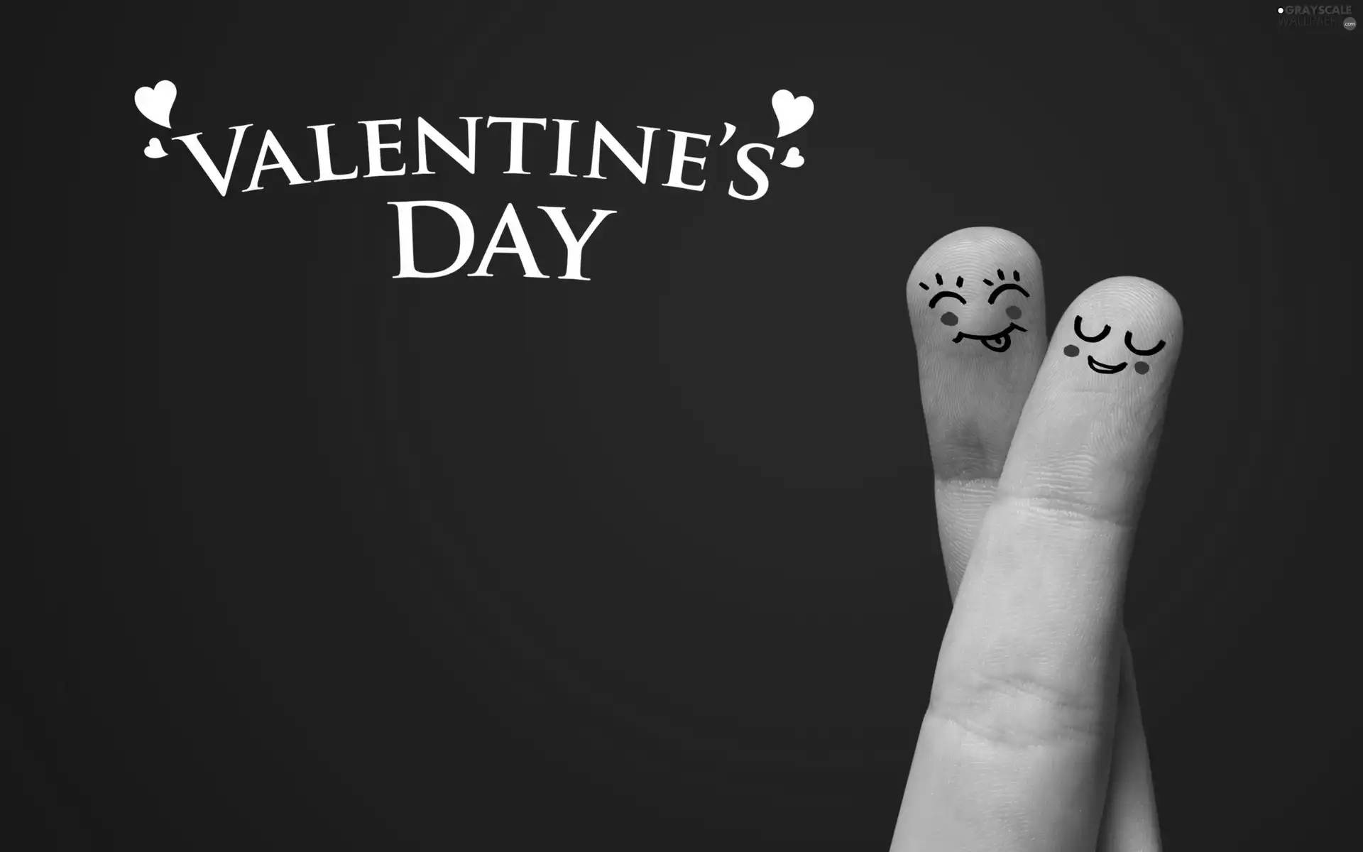 Two cars, finger, Valentine