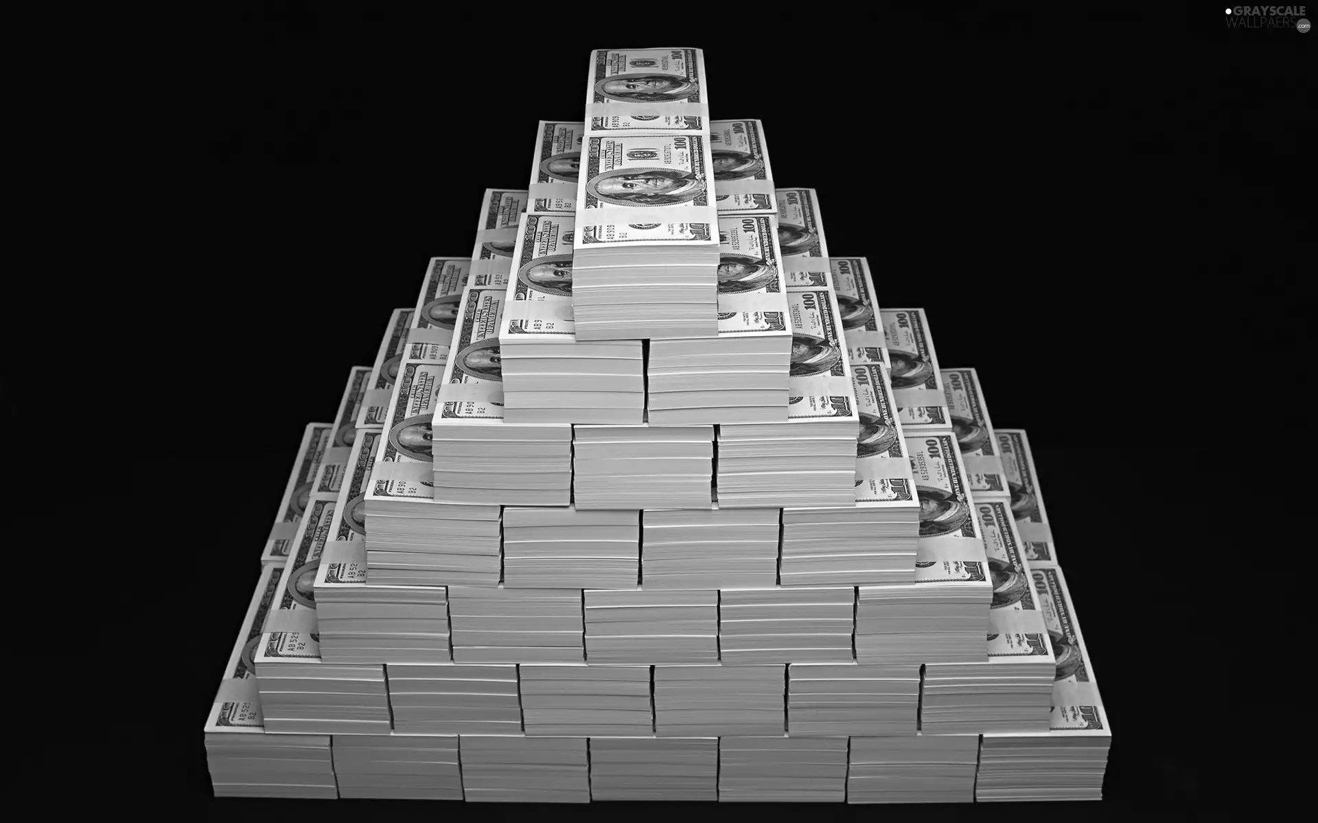 Pyramid, money, U.S. dollars