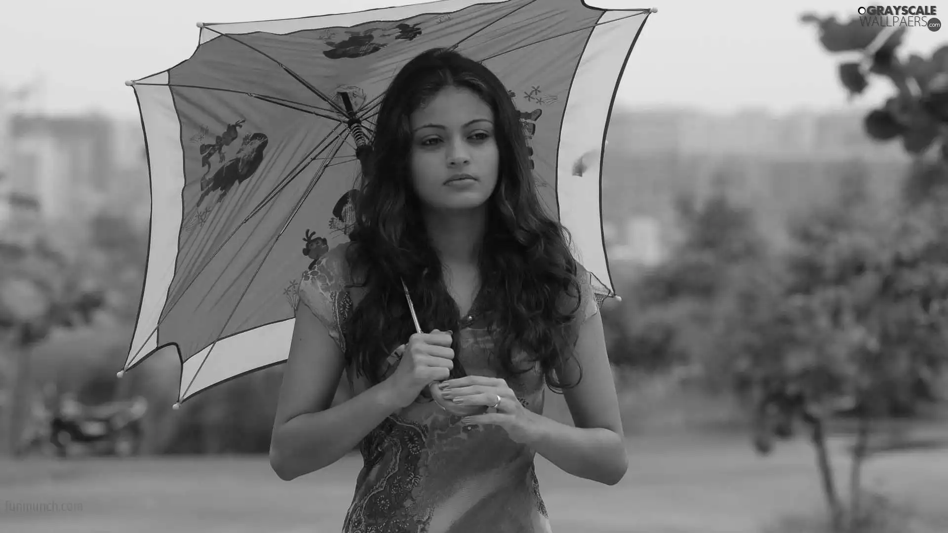 Sneha Ullal, dress, Umbrella, Blue