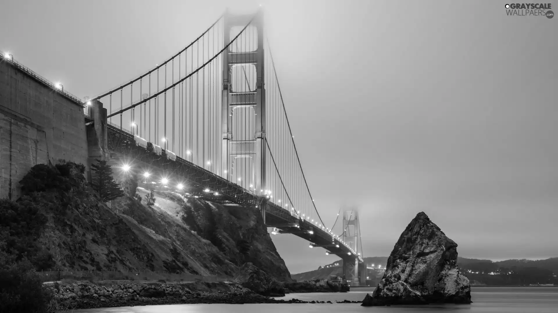 San Francisco, The United States, Golden Gate Bridge, Fog, bridge, State of California