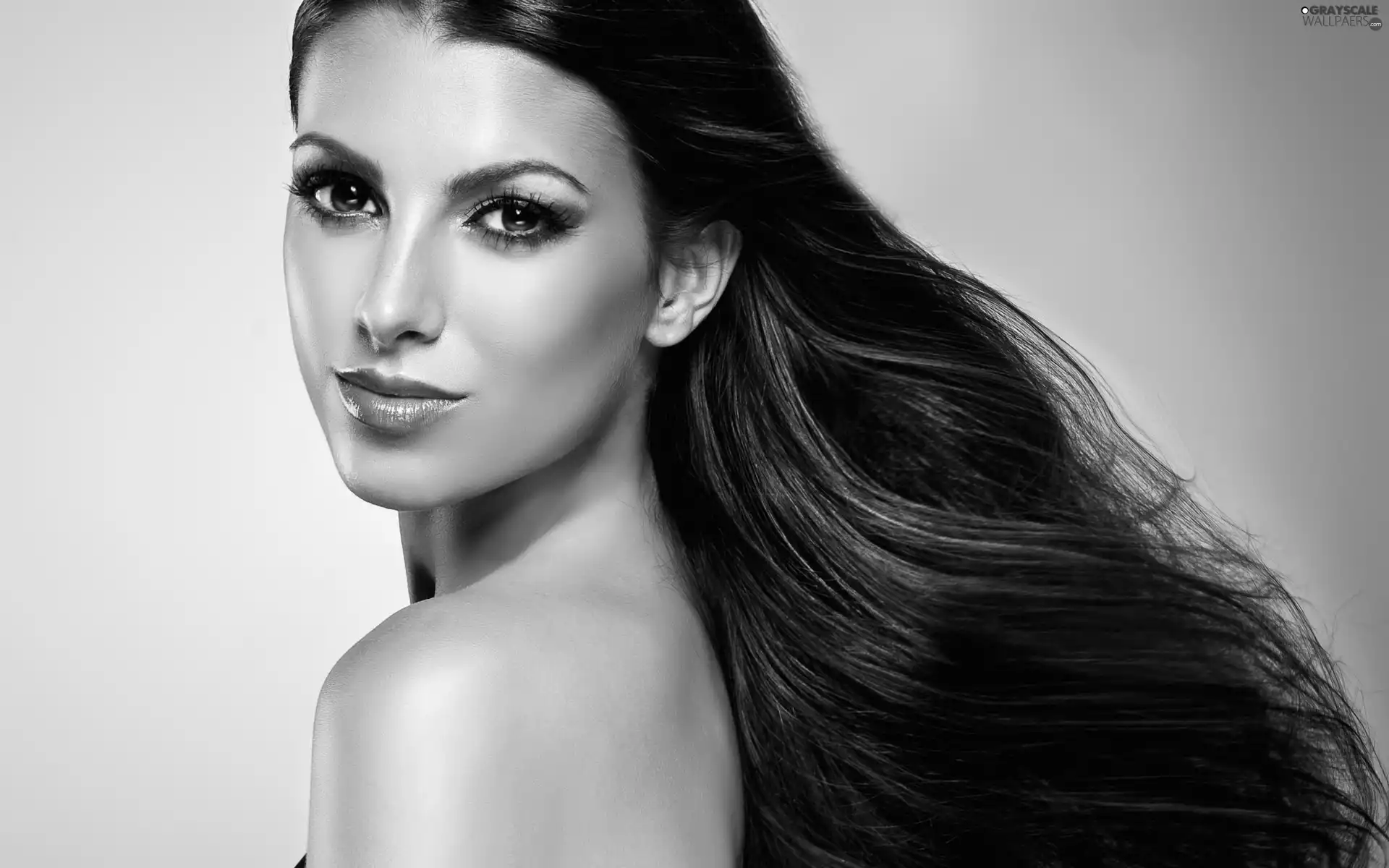 brunette, make-up