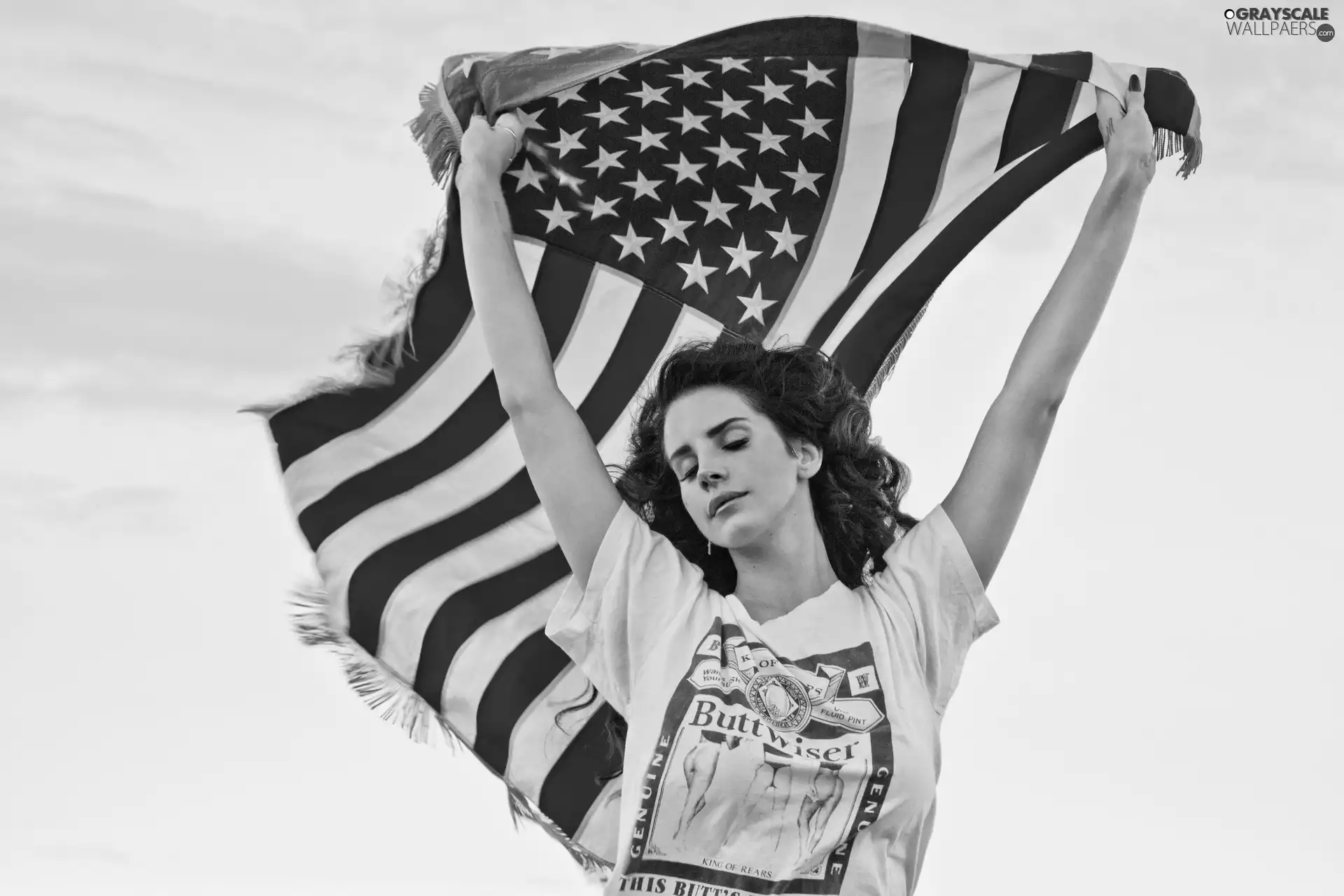 songster, flag, USA, Lana Del Rey