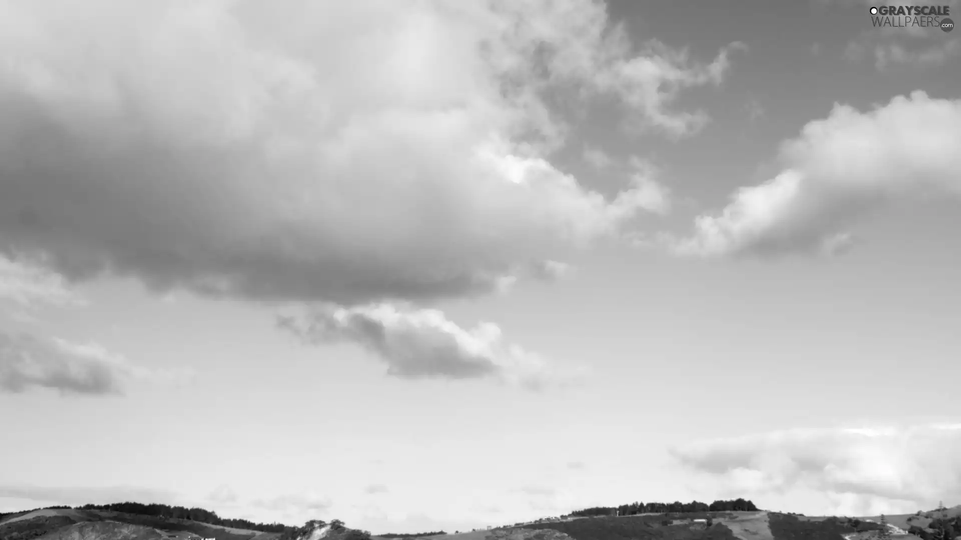 Valley, Sky, clouds