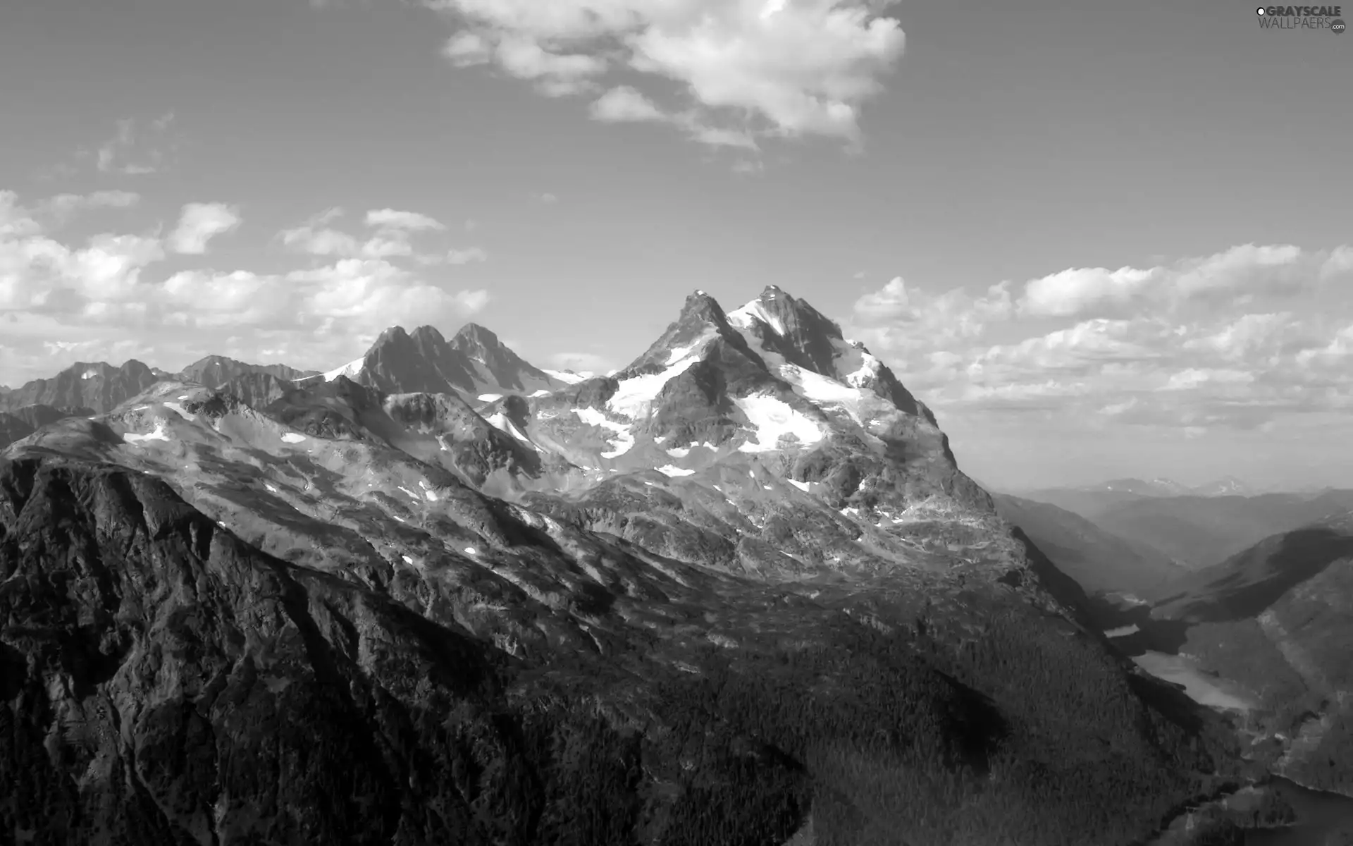 Valley, peaks, Mountains