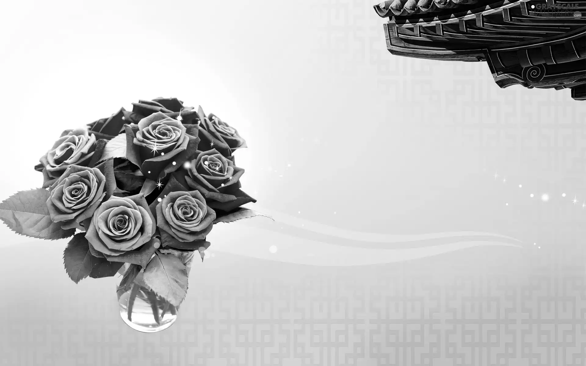 Vase, roses, bouquet