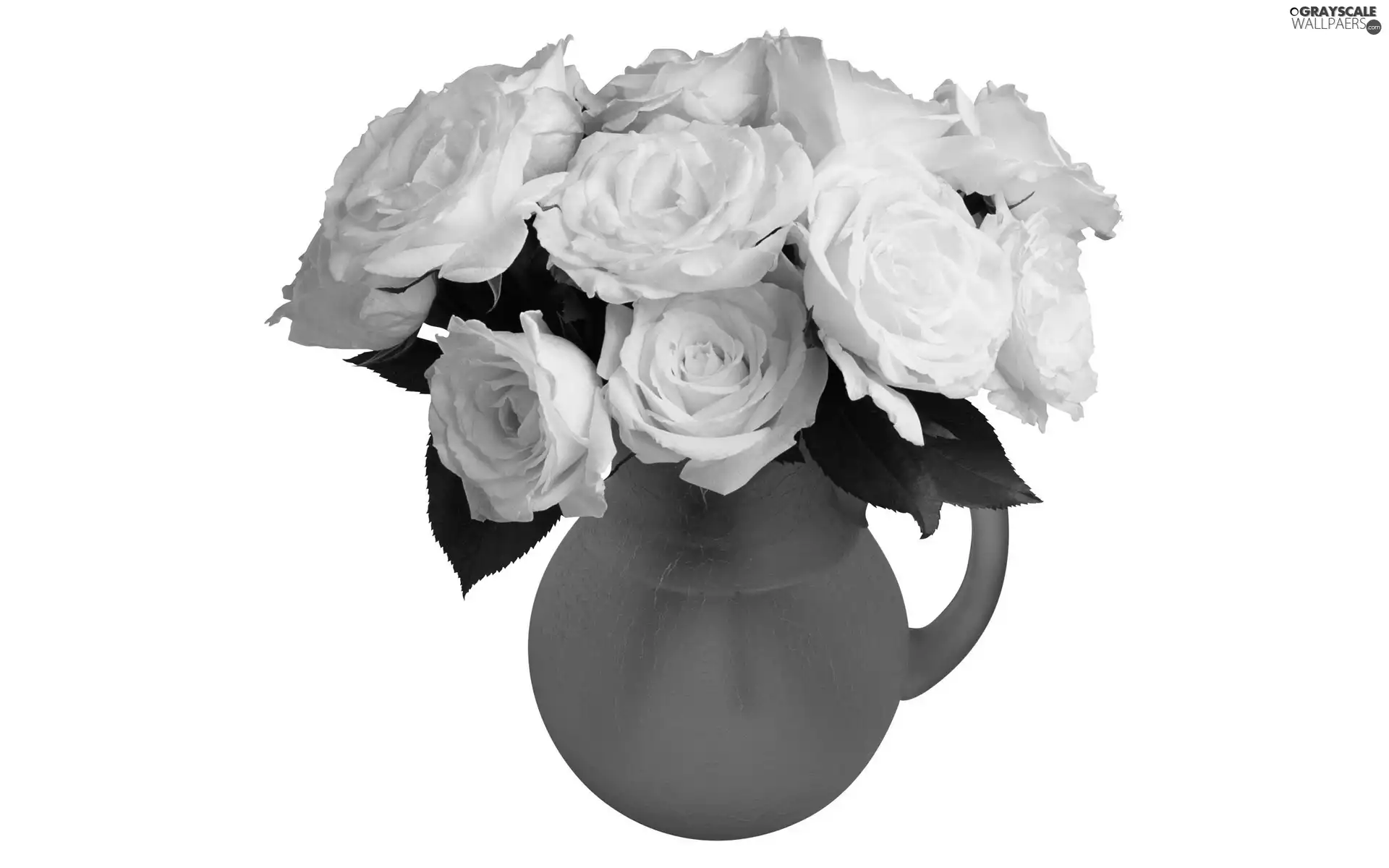 vase, cream, roses