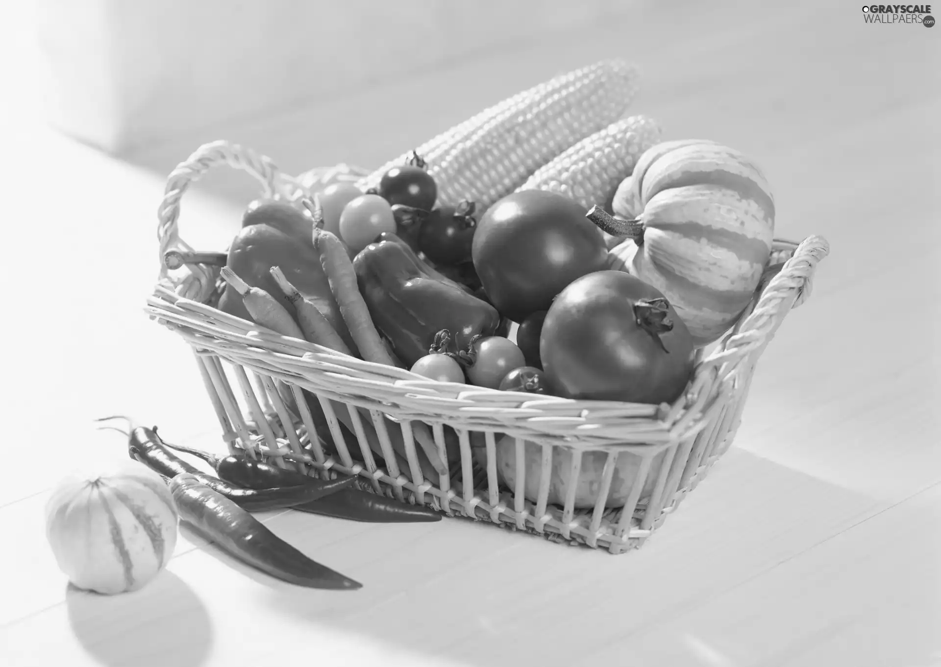 vegetables, basket, different