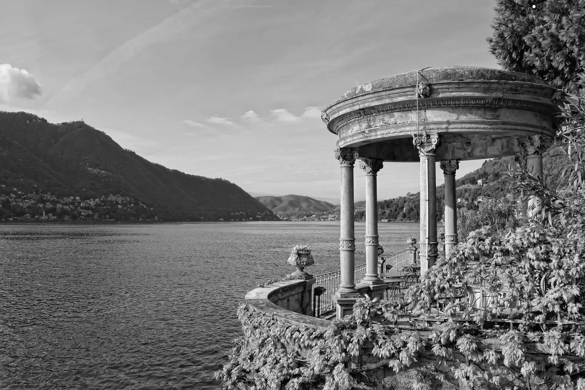 River, terrace, VEGETATION, Mountains