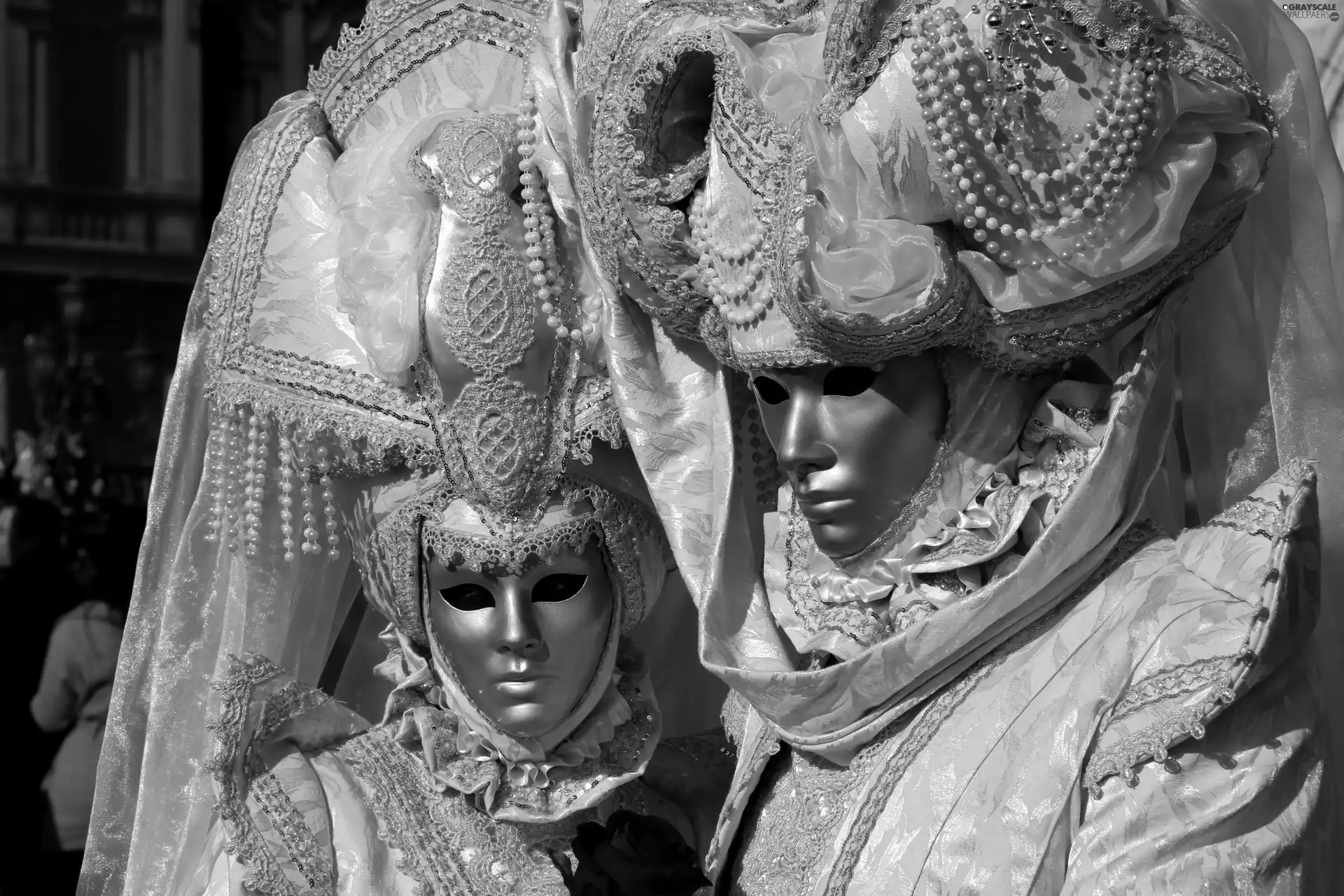 Venetian, mask, carnival
