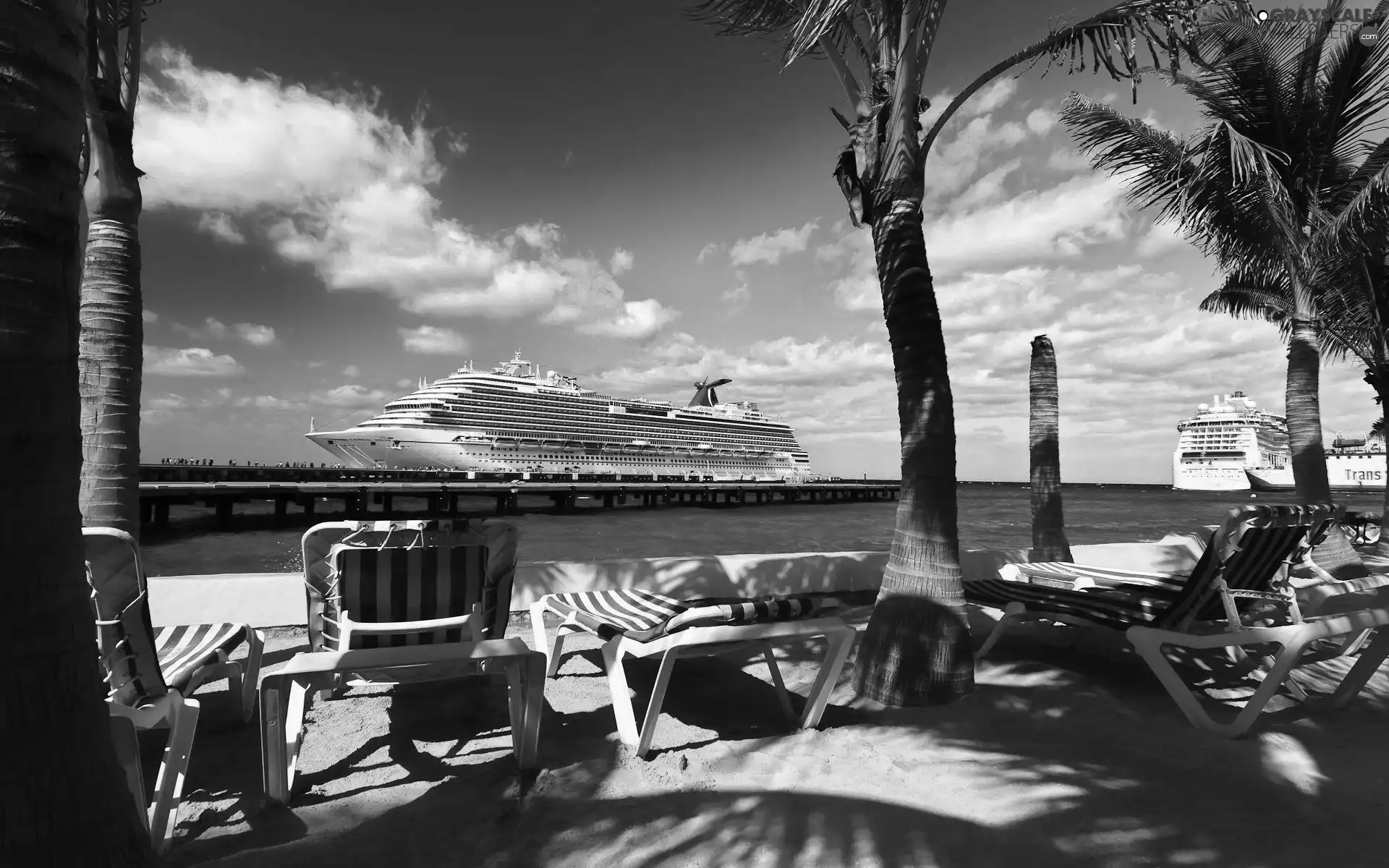 Ship, Beaches, deck chair