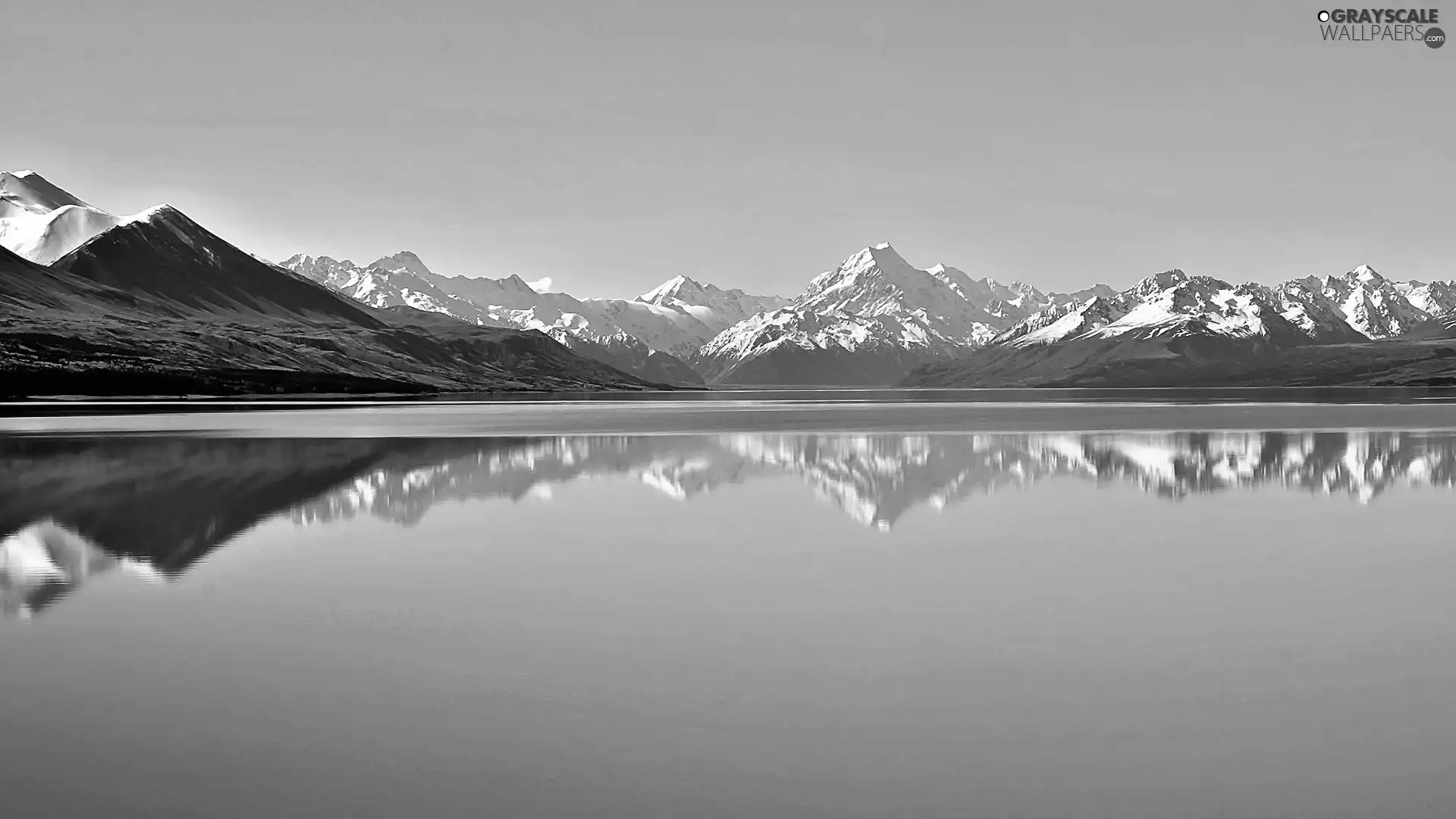 Mountains, tile, View, water