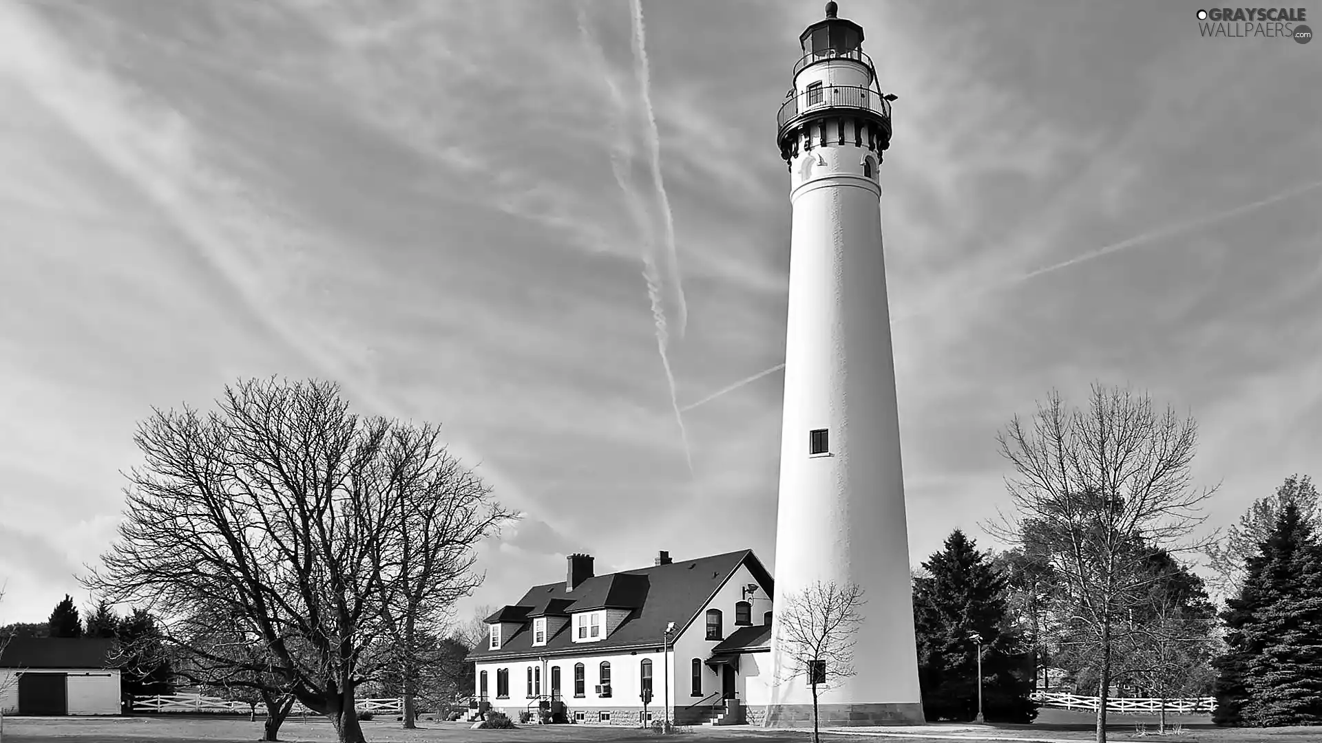 Lighthouses, trees, viewes, Houses