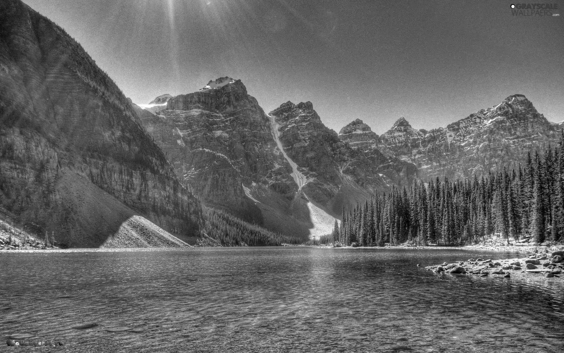 Mountains, trees, viewes, sea