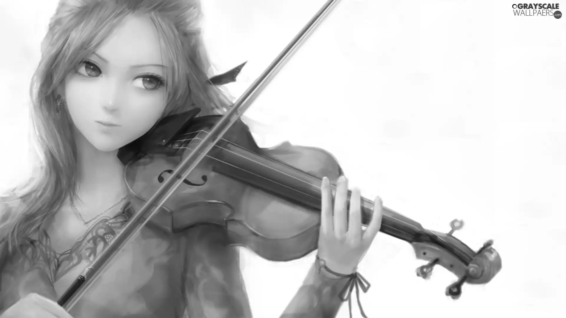 girl, violin