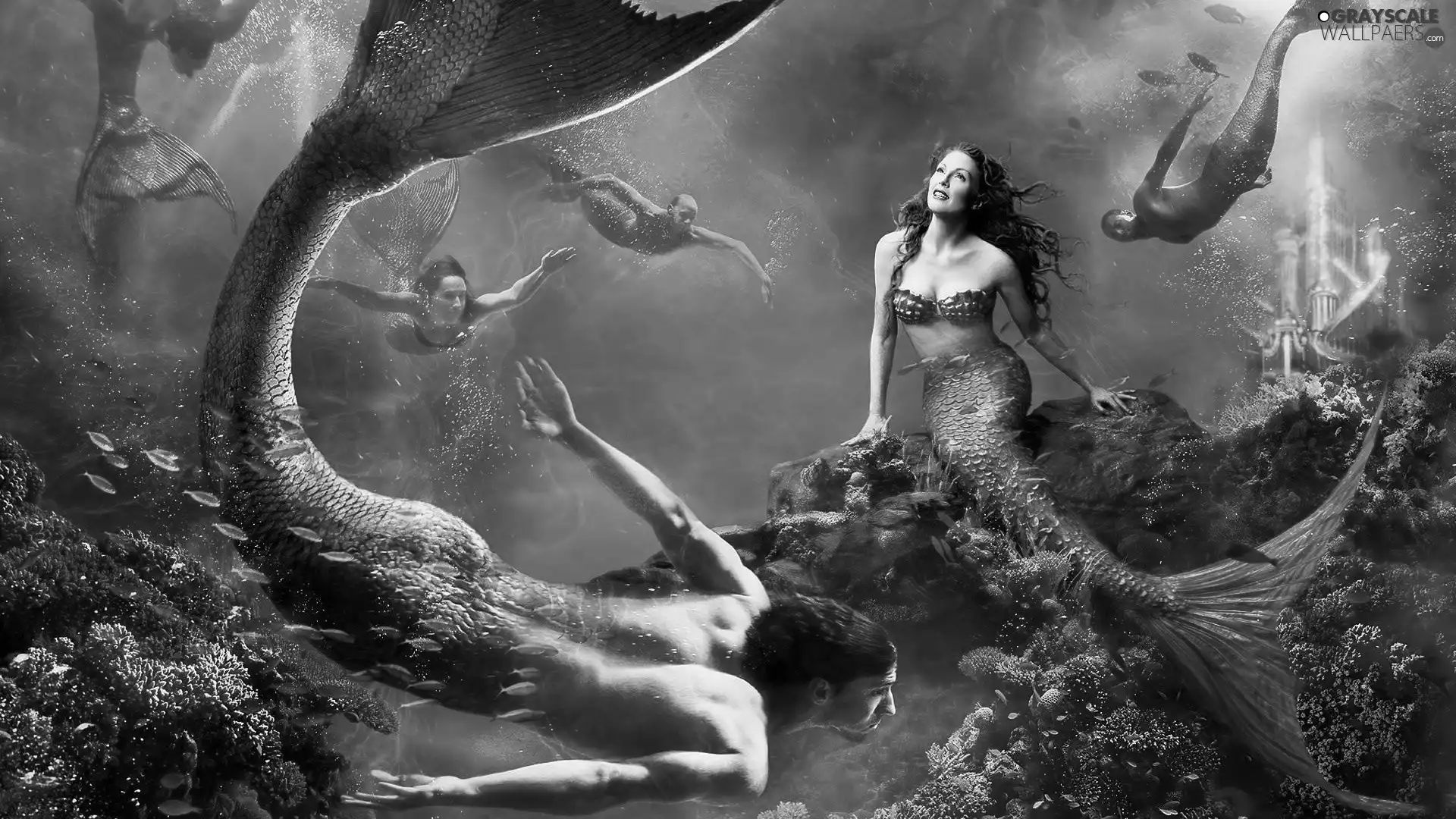 mermaid, water