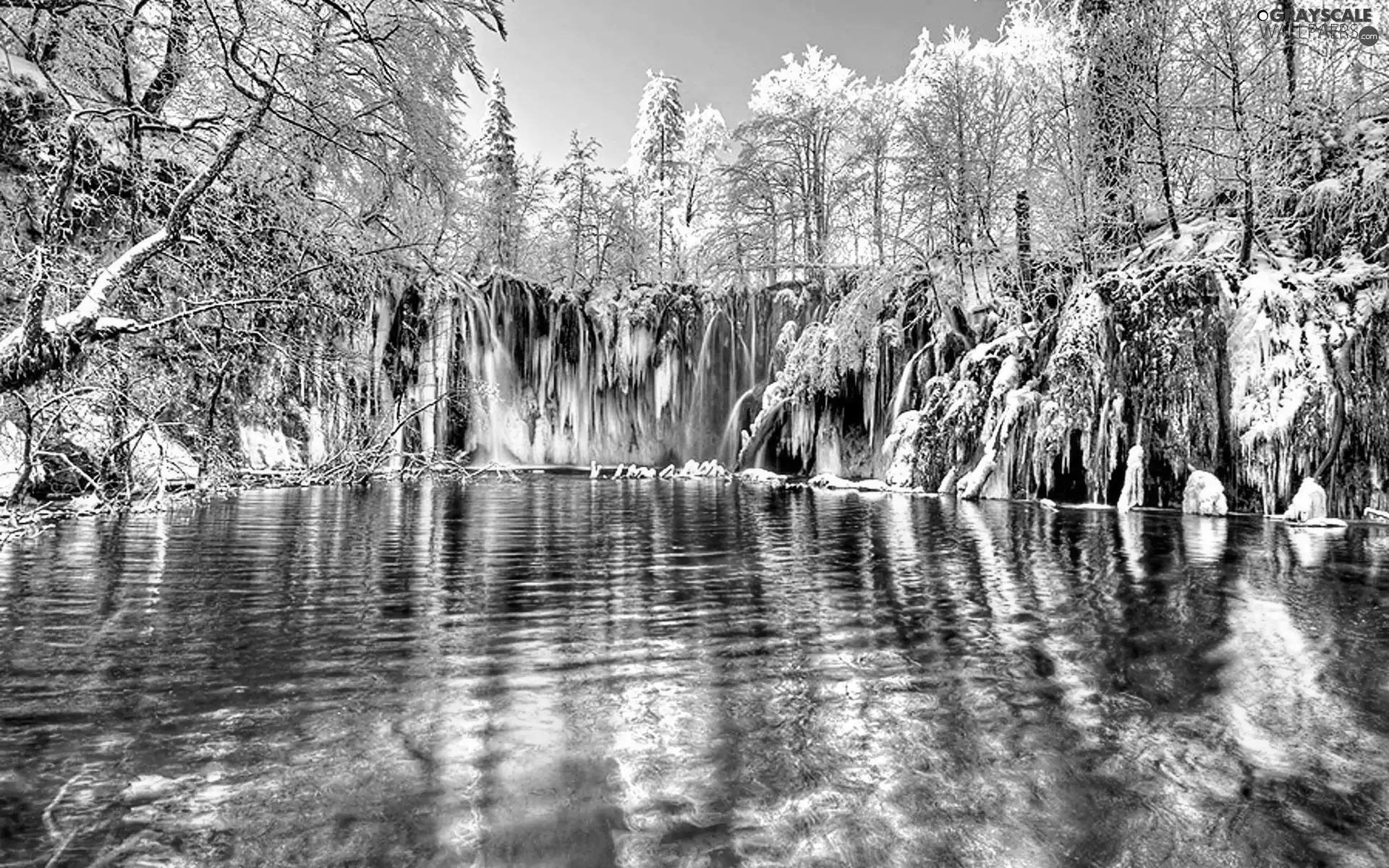 water, landscape, winter