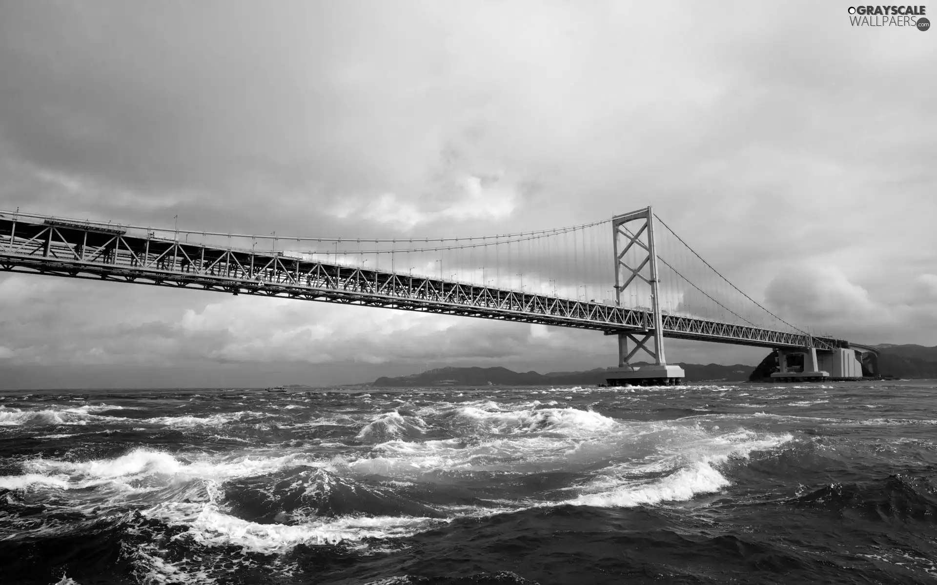 bridge, Naruto, Waves, canal