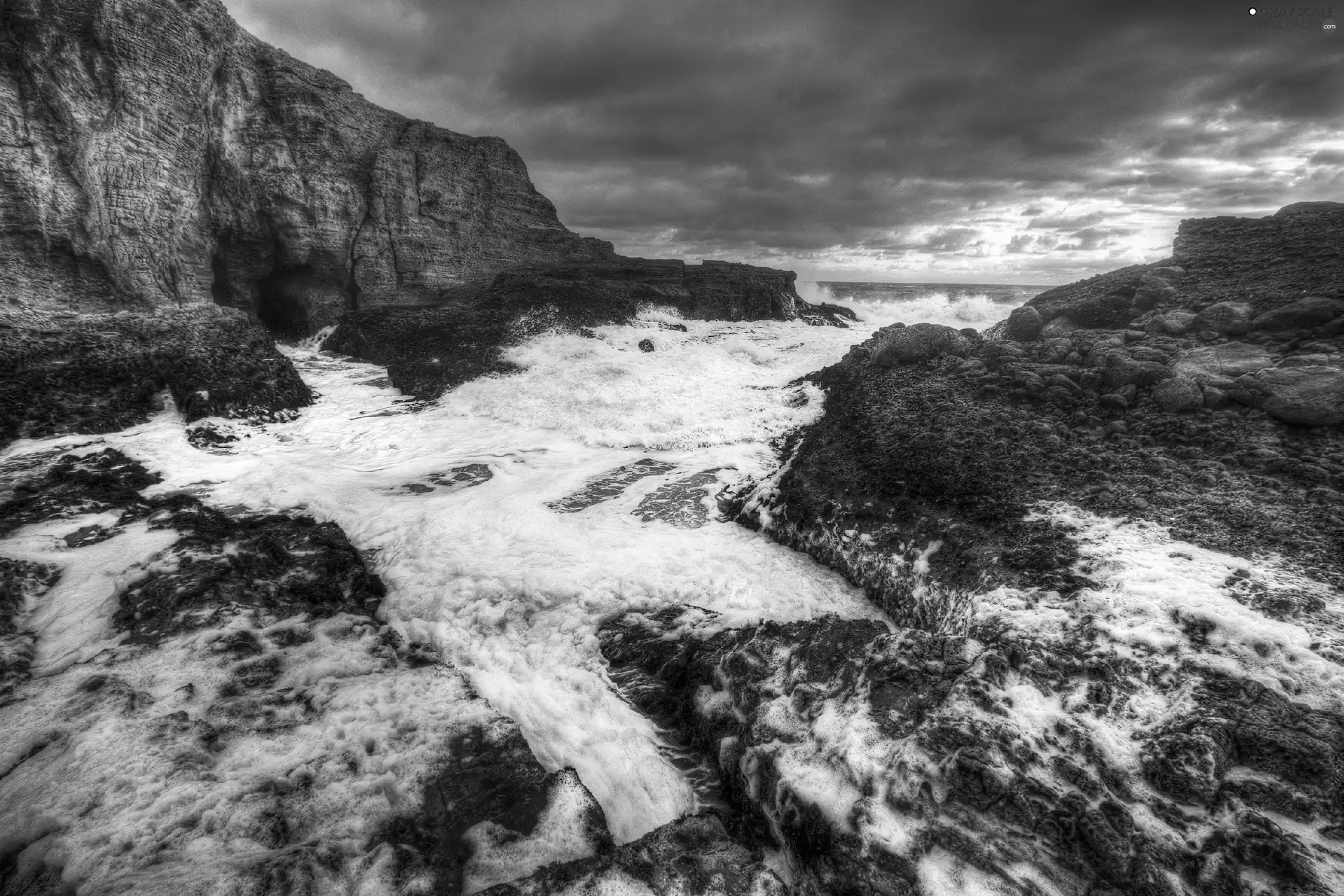 Waves, sea, rocks