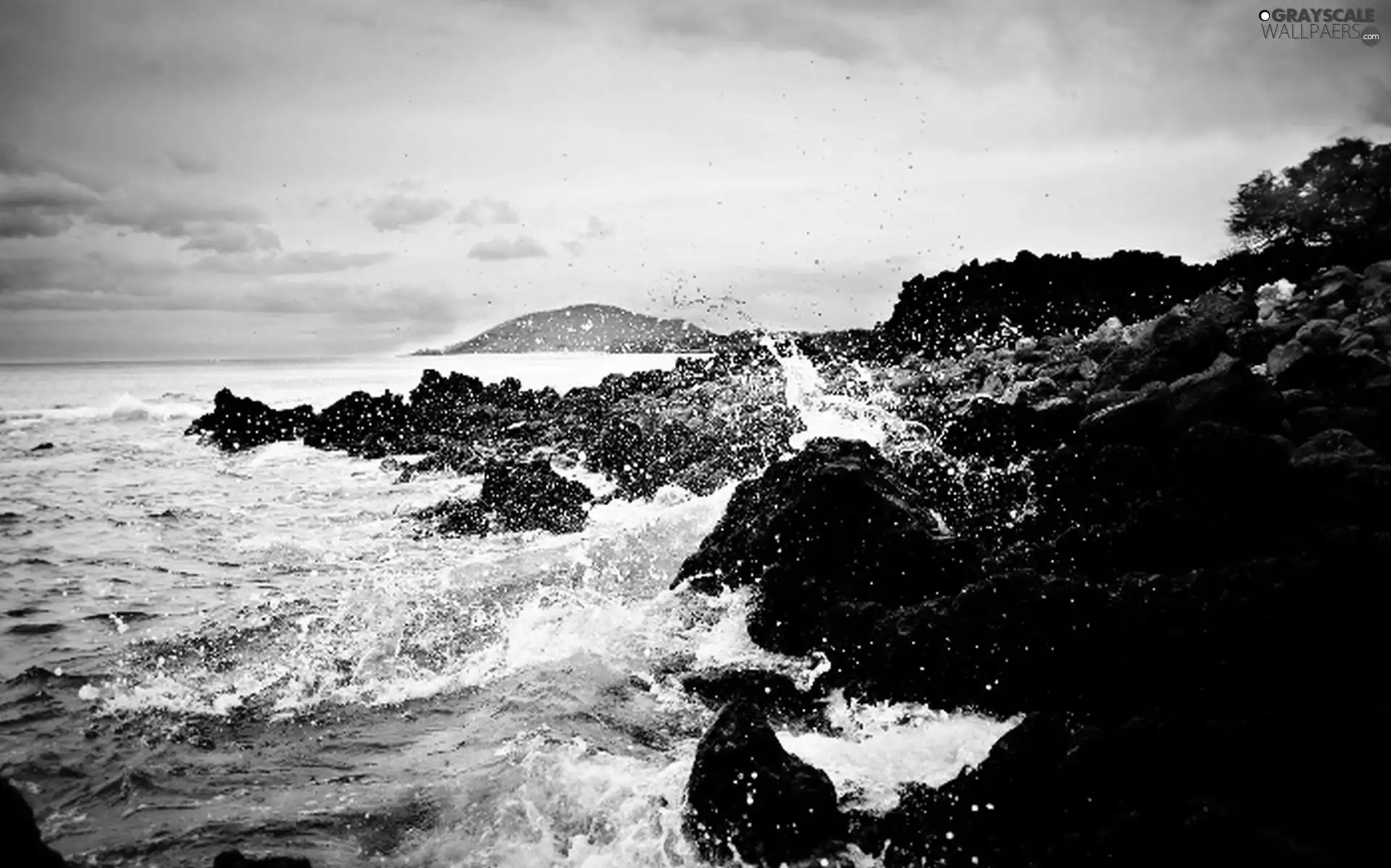 Waves, rocks, sea