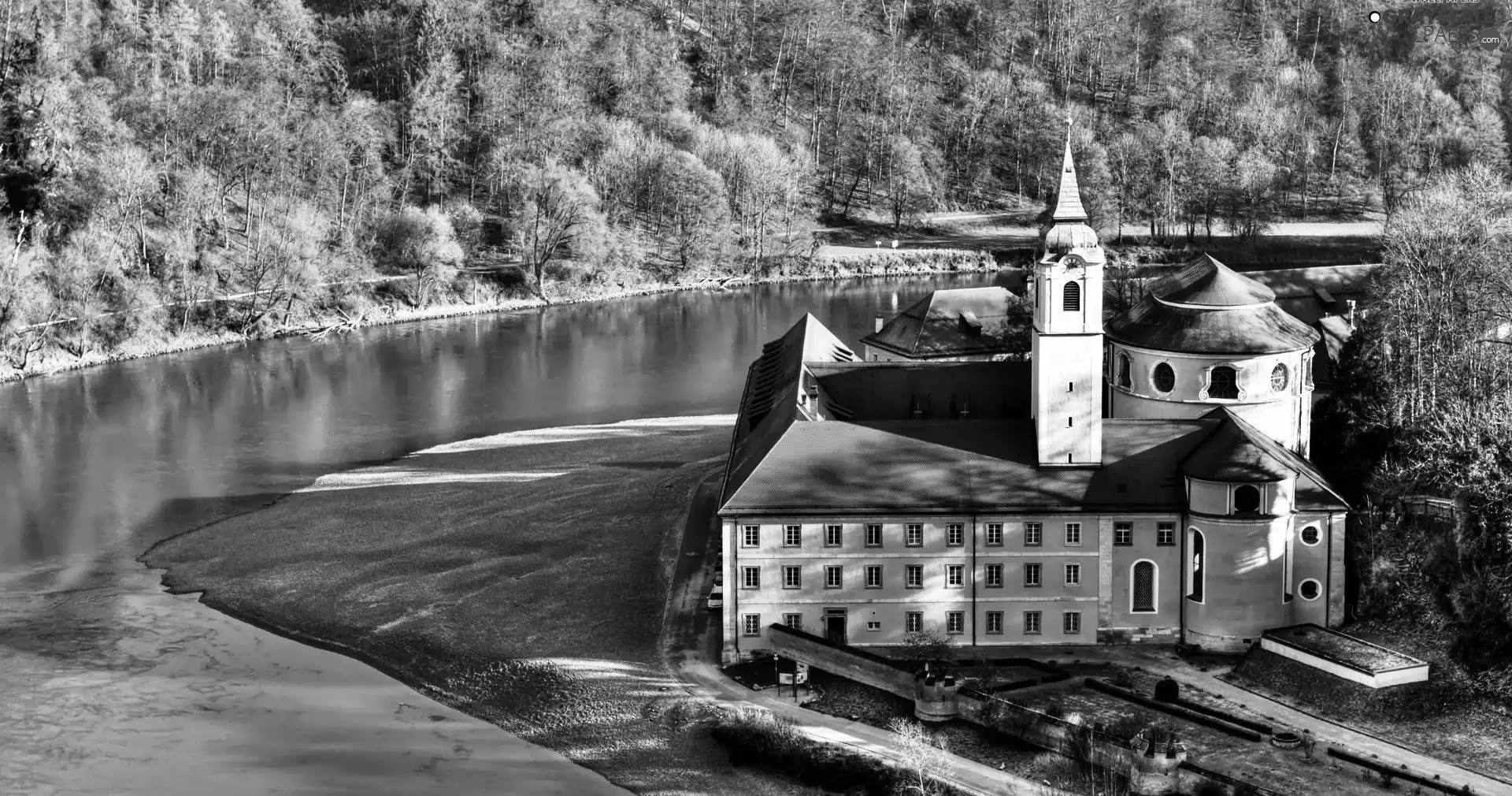 Weltenburg, Germany, River, forest, cloister