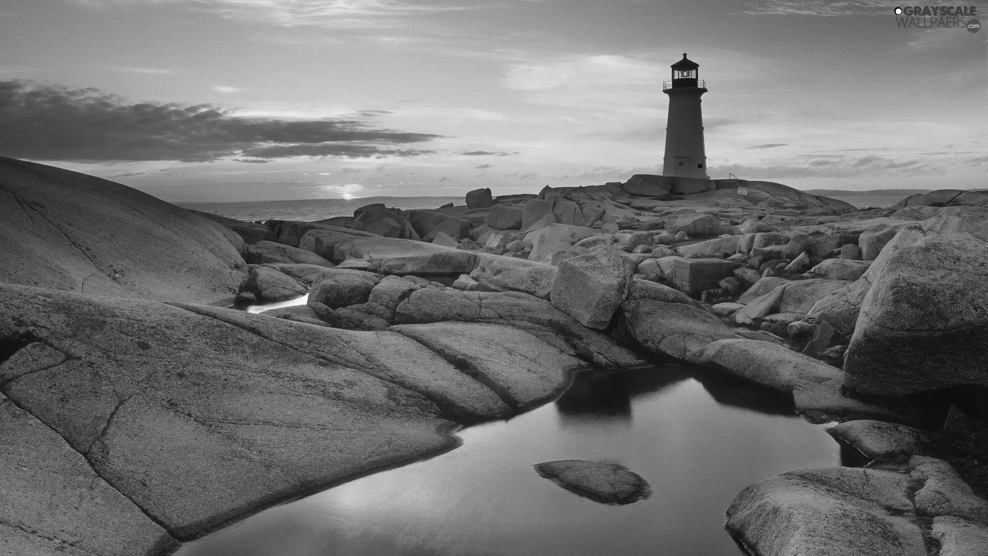 west, sun, maritime, rocks, Lighthouse
