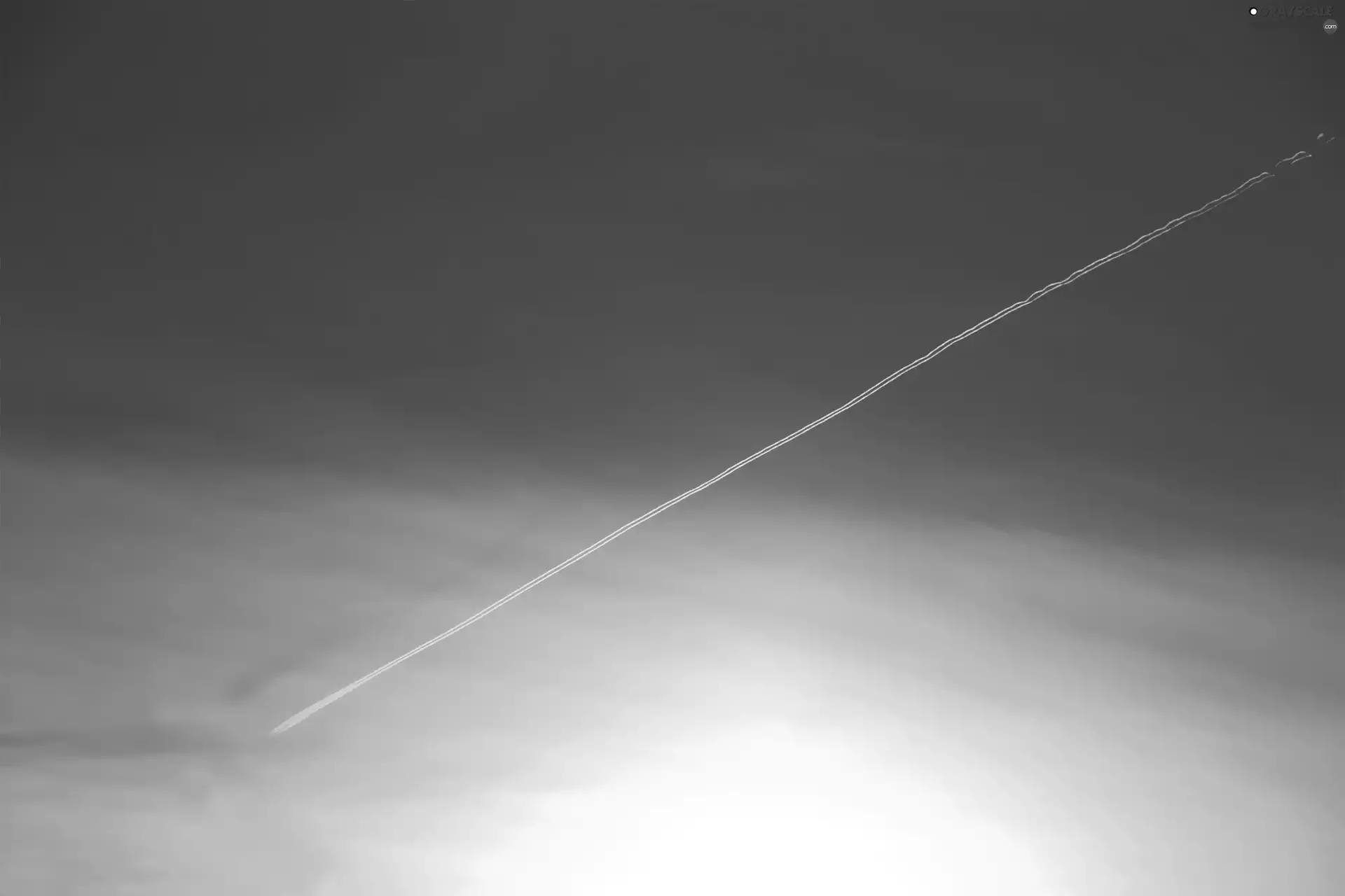 west, sun, plane, Sky, streak