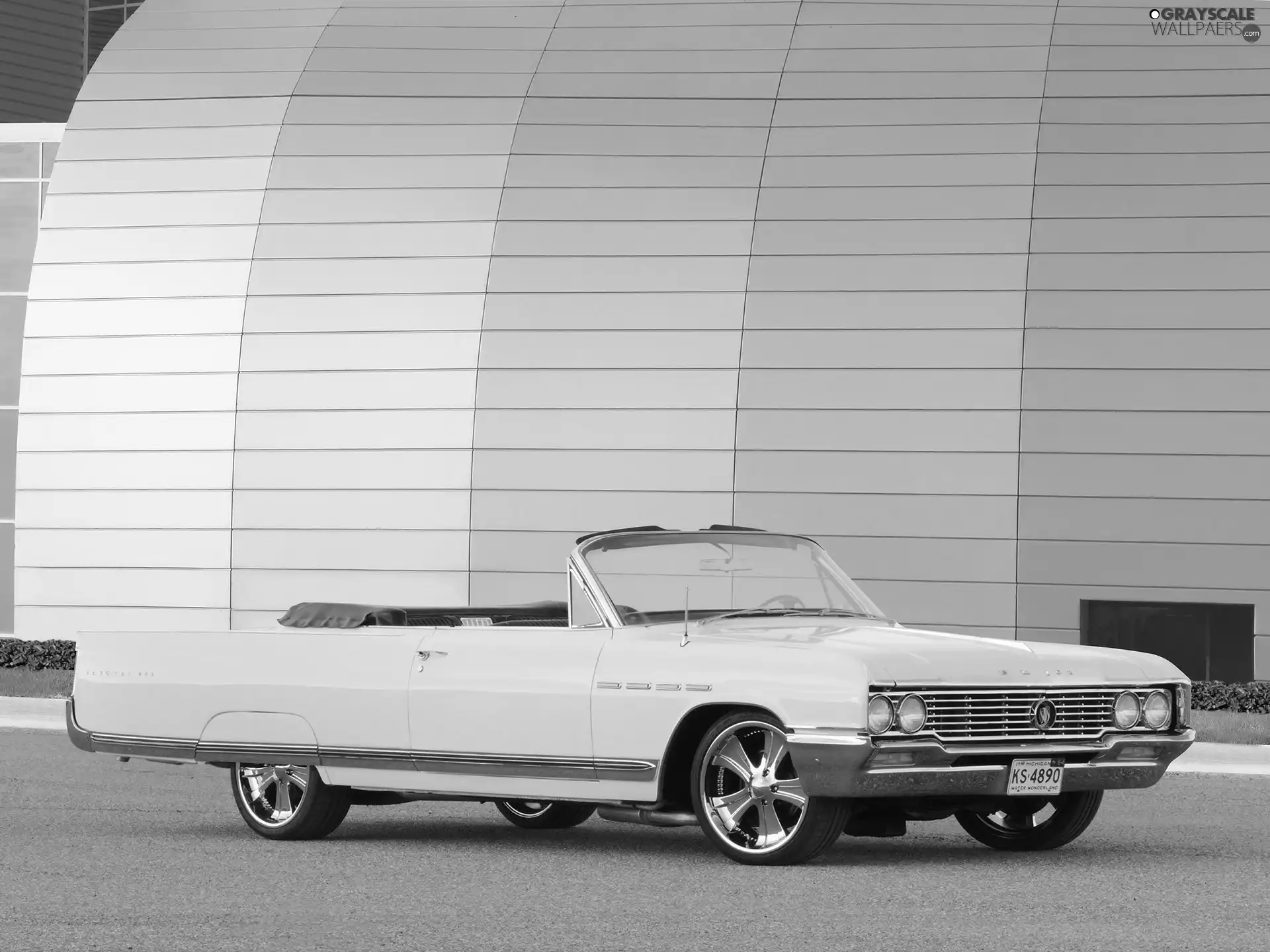 White, Chrome, wheel, Buick Electra Park