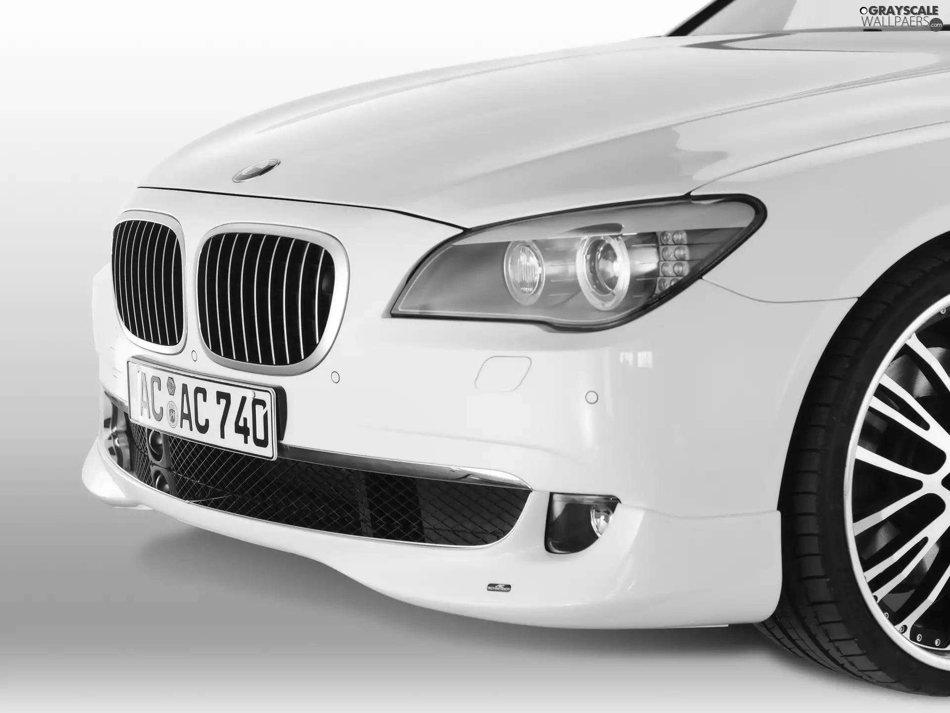 White, BMW F01, @, Front