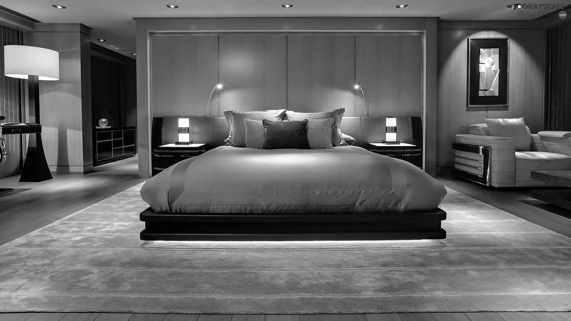 house, Bedroom, White Bed, interior